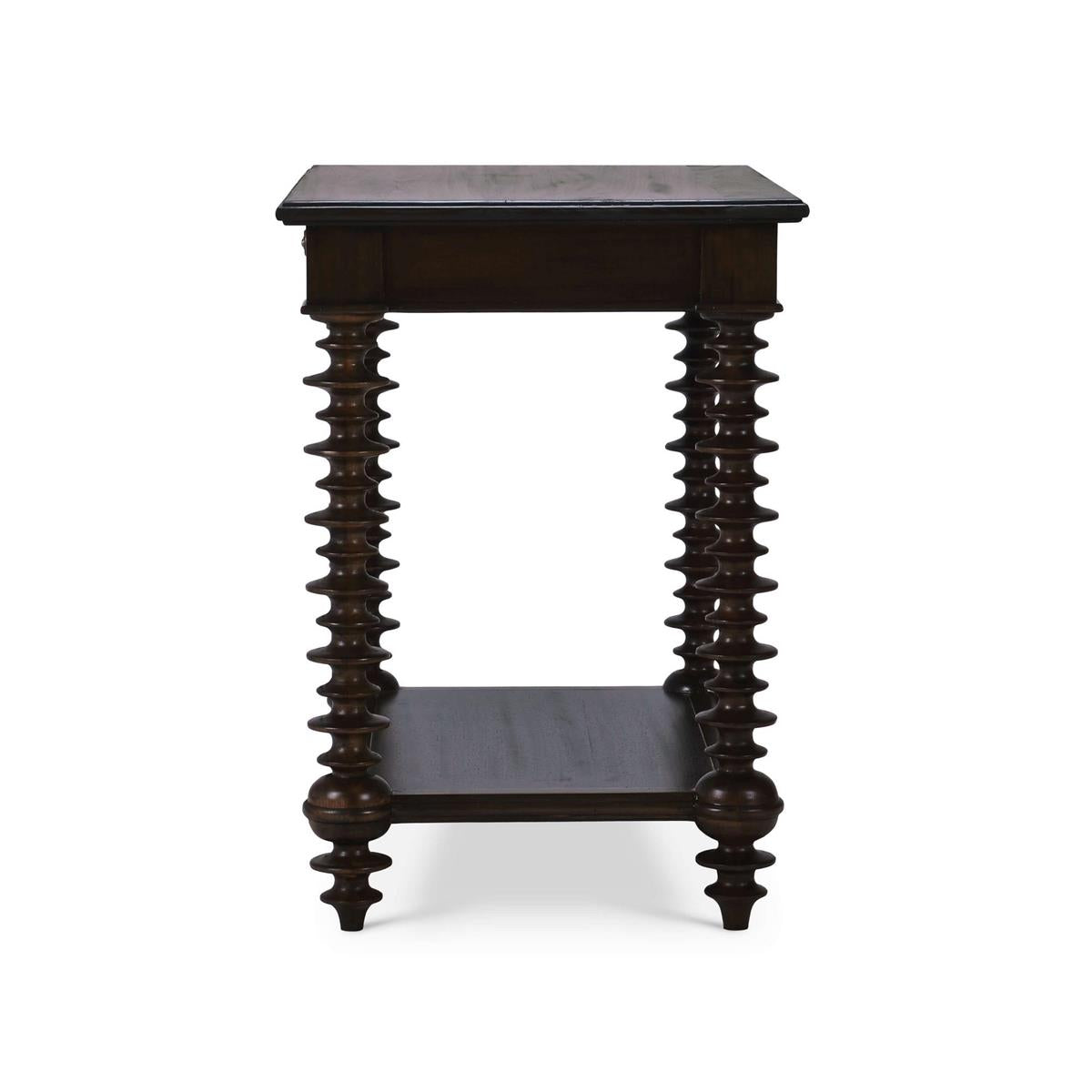Ronnell 30" Mahogany Side Table - Walnut