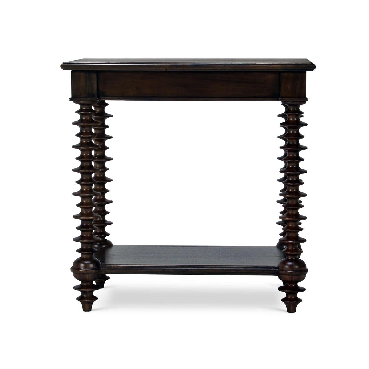 Ronnell 30" Mahogany Side Table - Walnut
