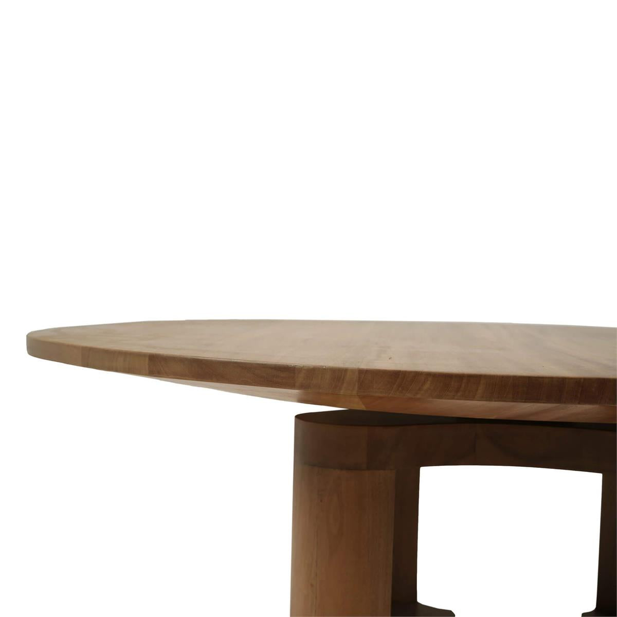 Orla 48" Mahogany Round Coffee Table - Antique French