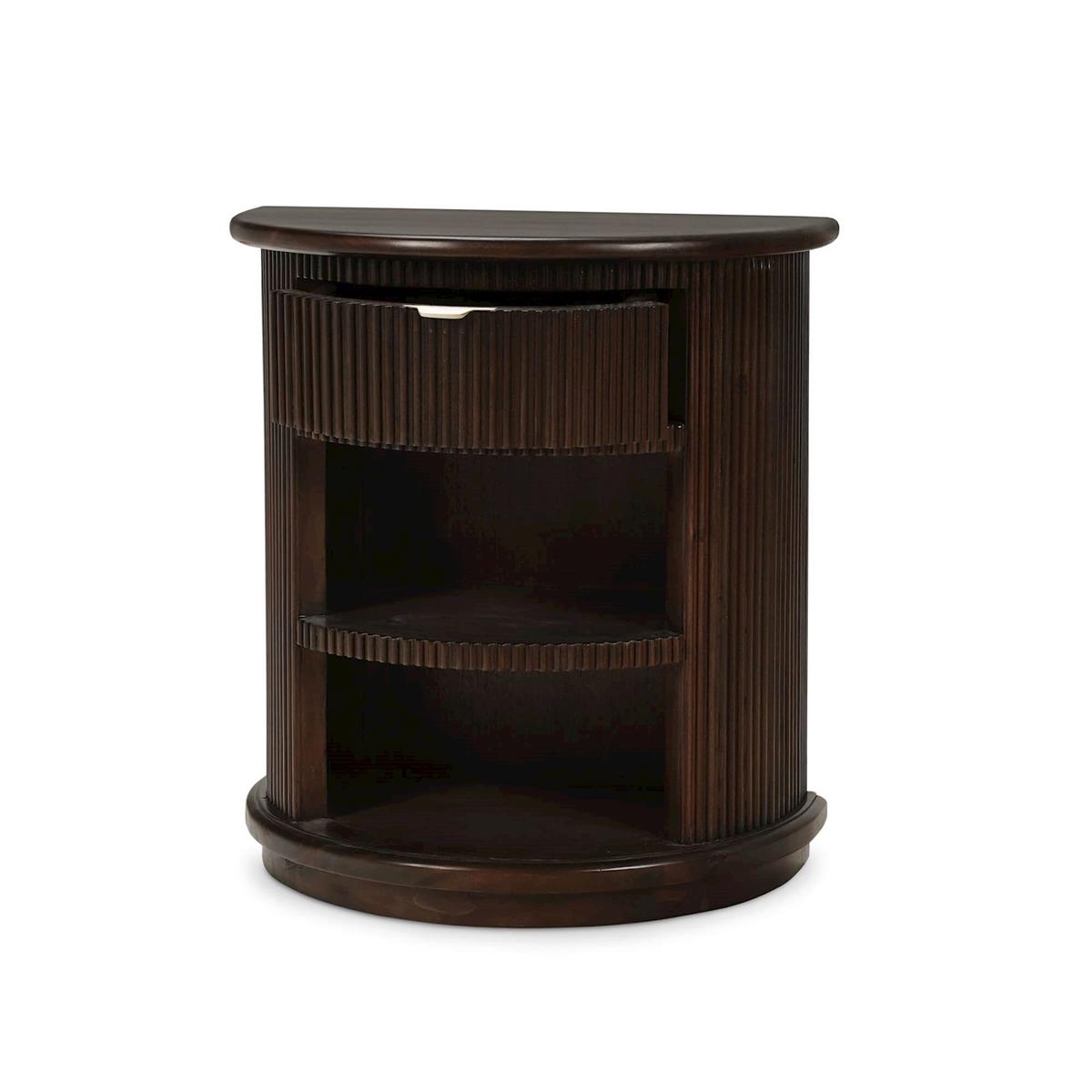 Petra 28" Mahogany End Table - Dark Walnut