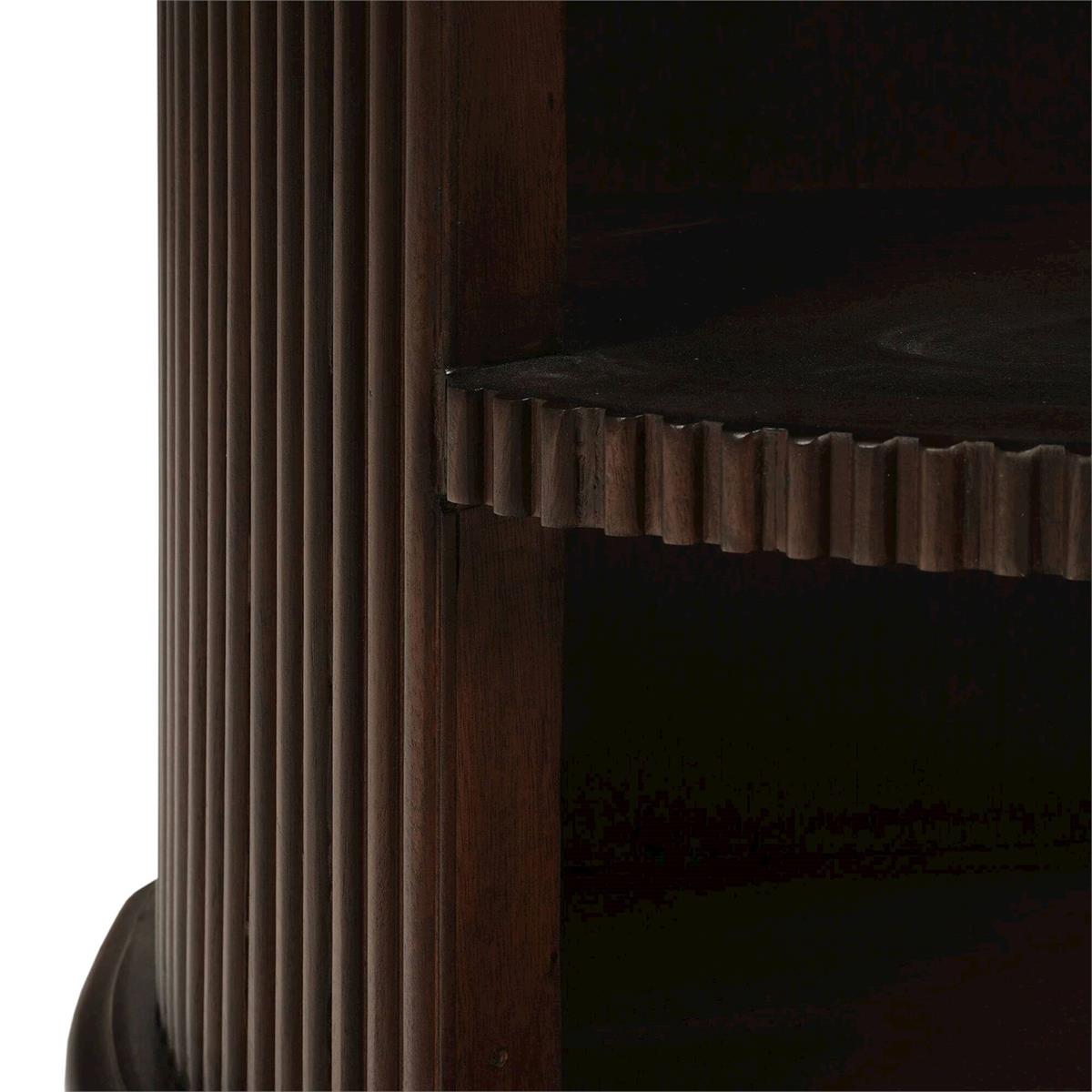 Petra 28" Mahogany End Table - Dark Walnut