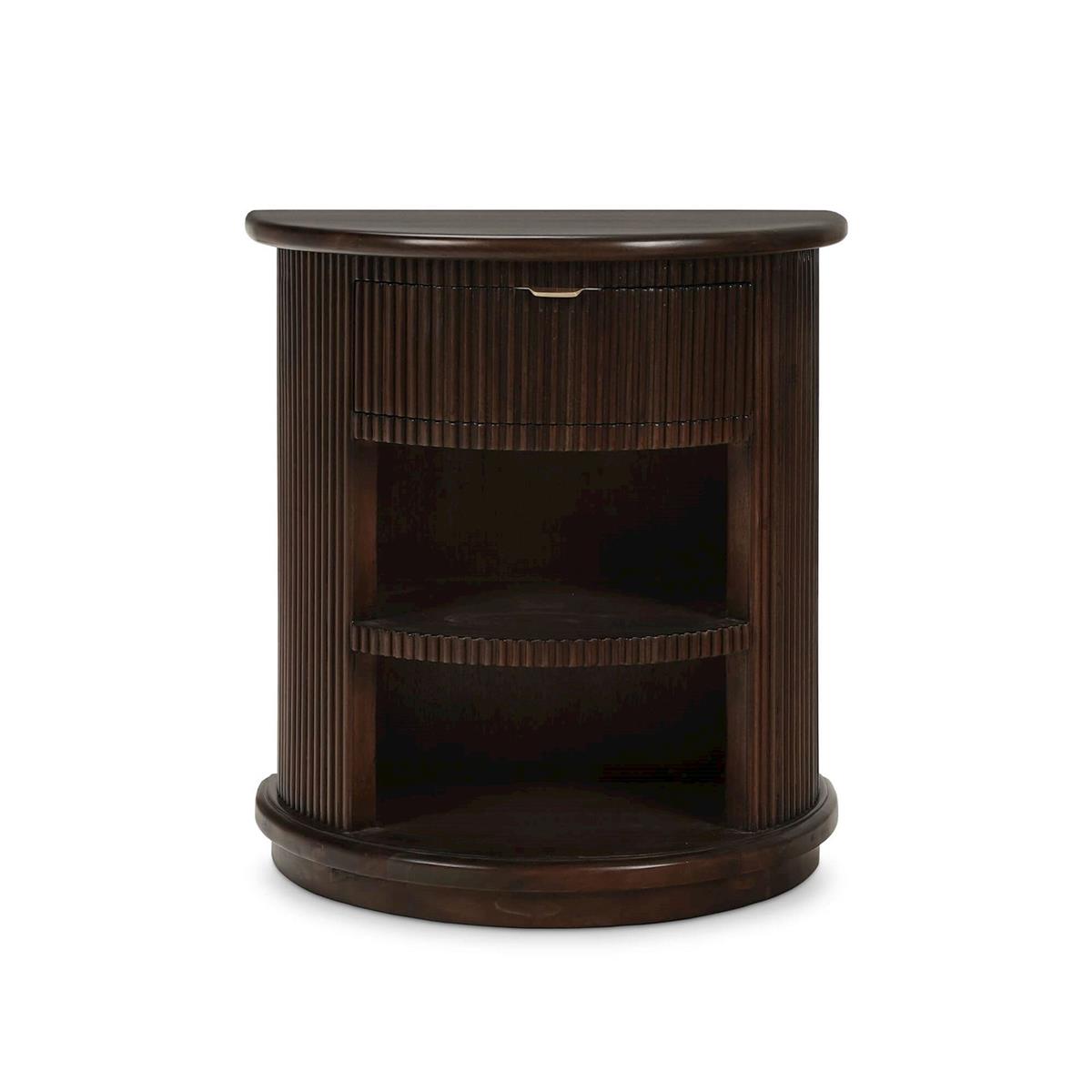 Petra 28" Mahogany End Table - Dark Walnut