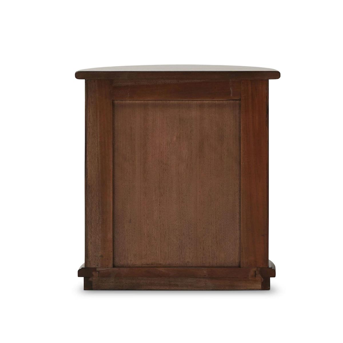 Petra 28" Mahogany End Table - Dark Walnut