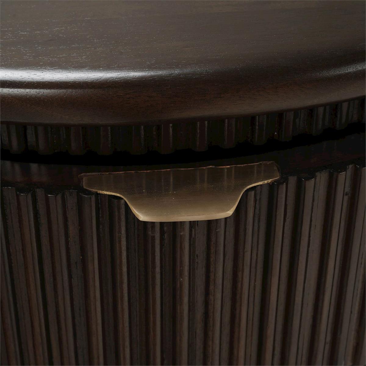 Petra 28" Mahogany End Table - Dark Walnut