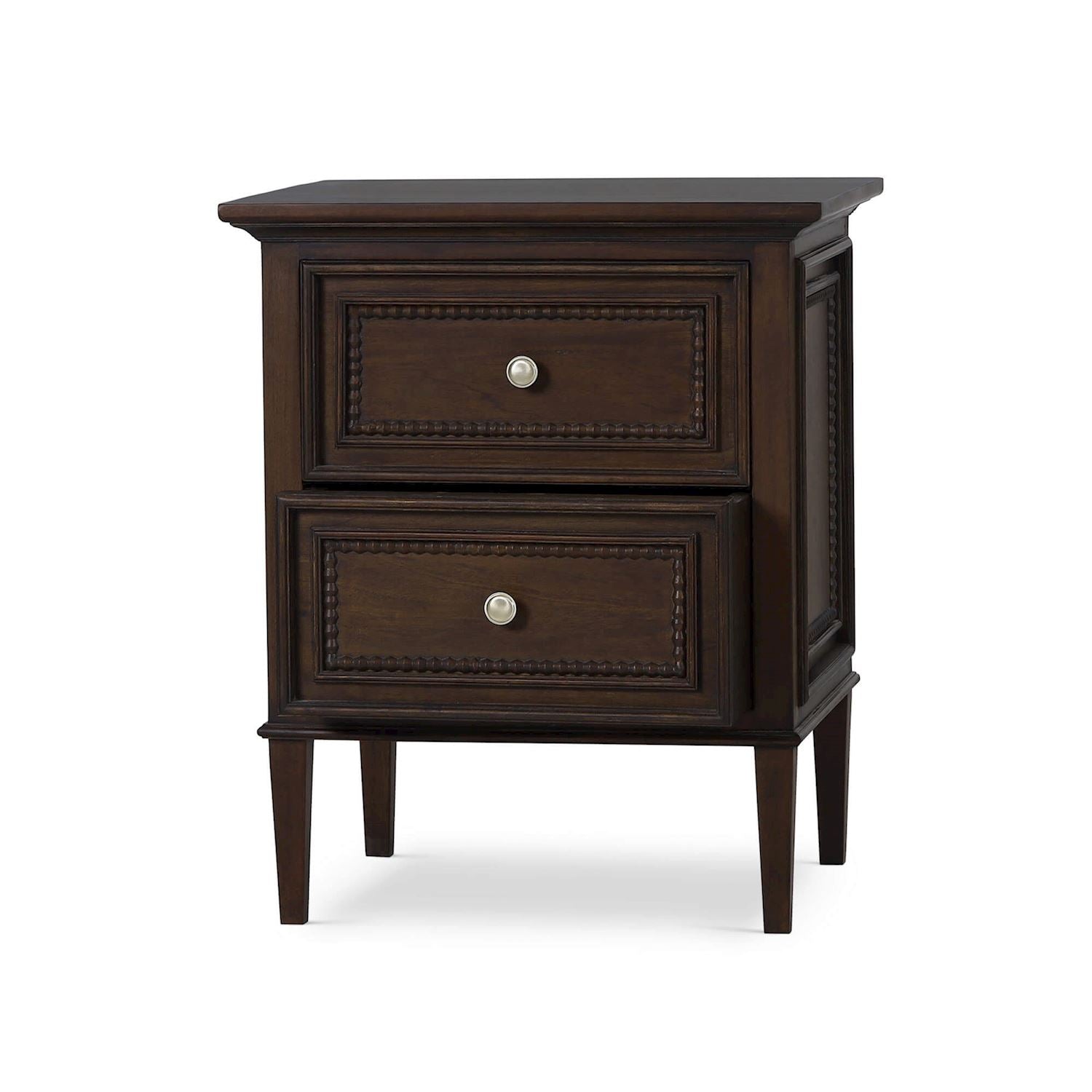 Inez 24" Mahogany 2 Drawer Nightstand - Teak Brown
