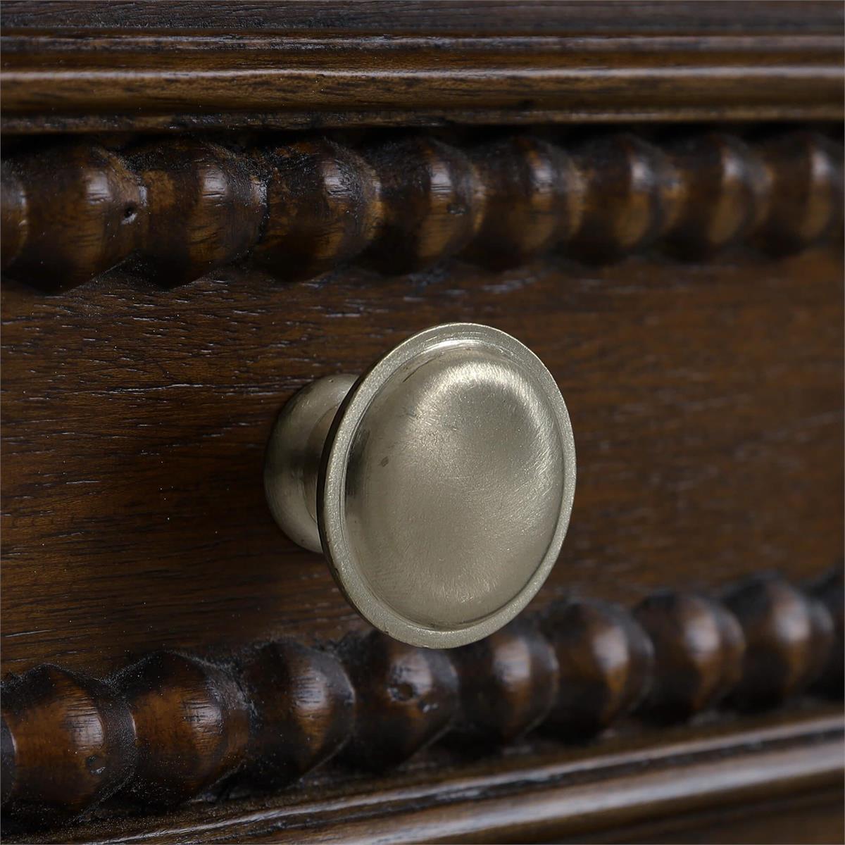 Inez 24" Mahogany 3 Drawer Nighstand - Teak Brown