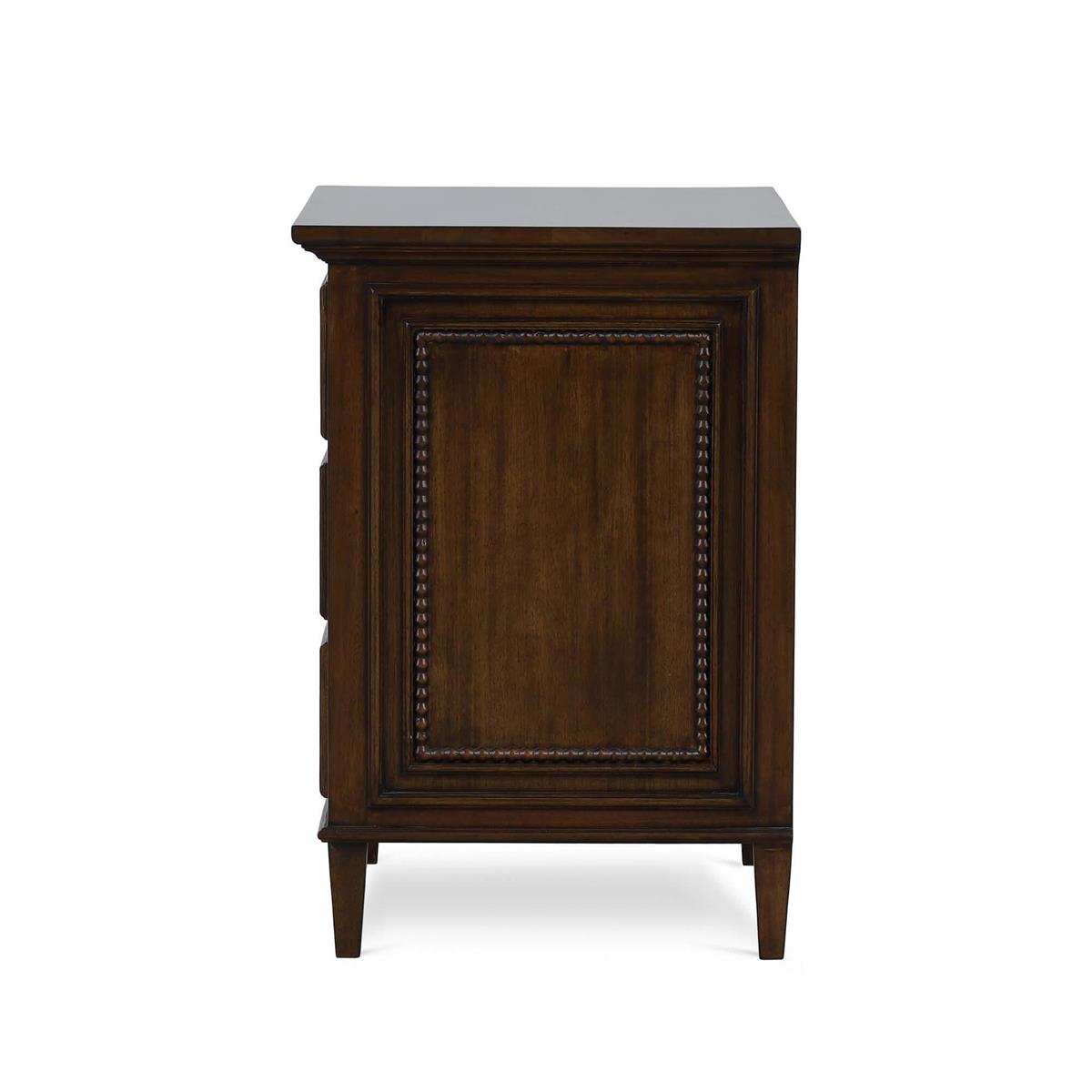 Inez 24" Mahogany 3 Drawer Nighstand - Teak Brown
