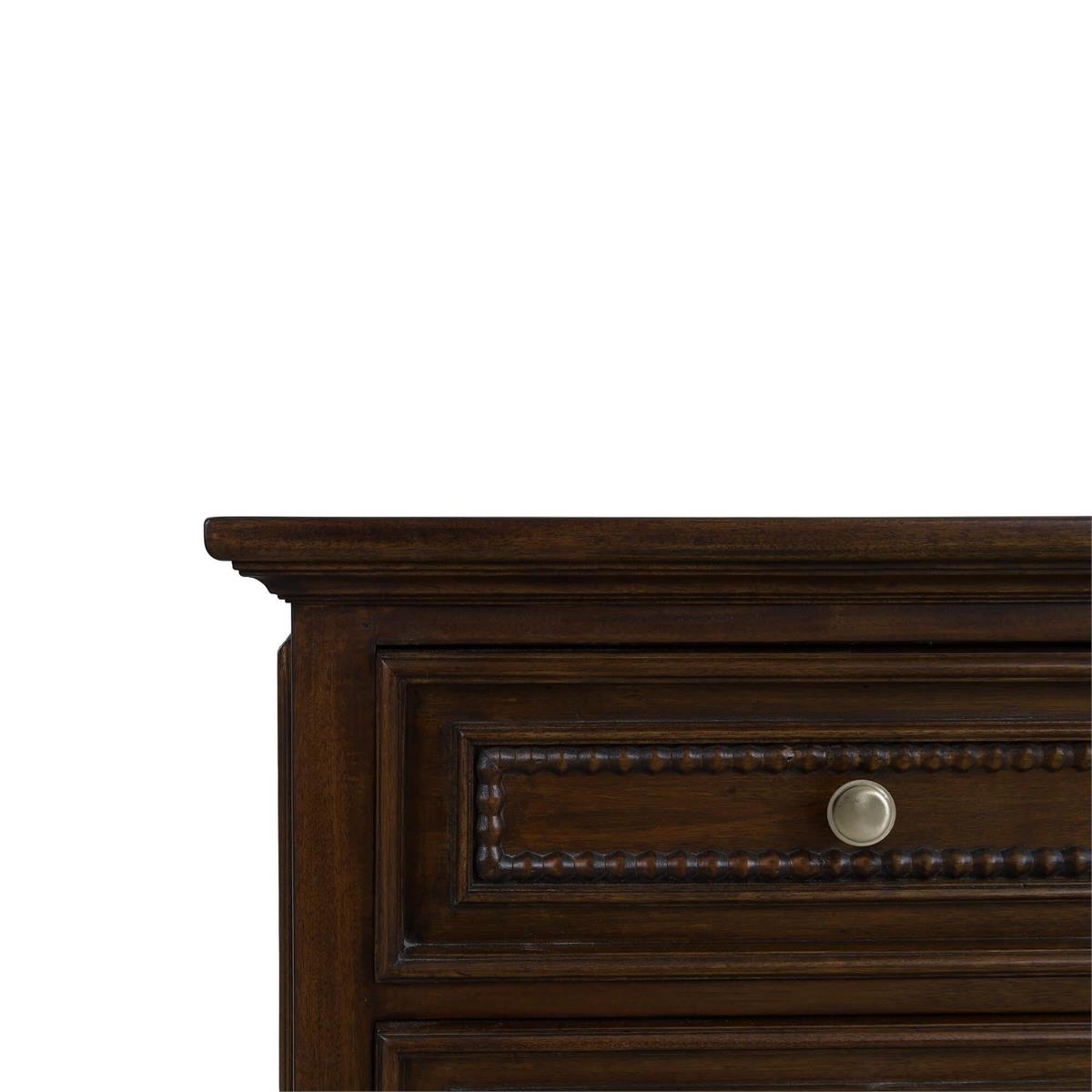Inez 24" Mahogany 3 Drawer Nighstand - Teak Brown