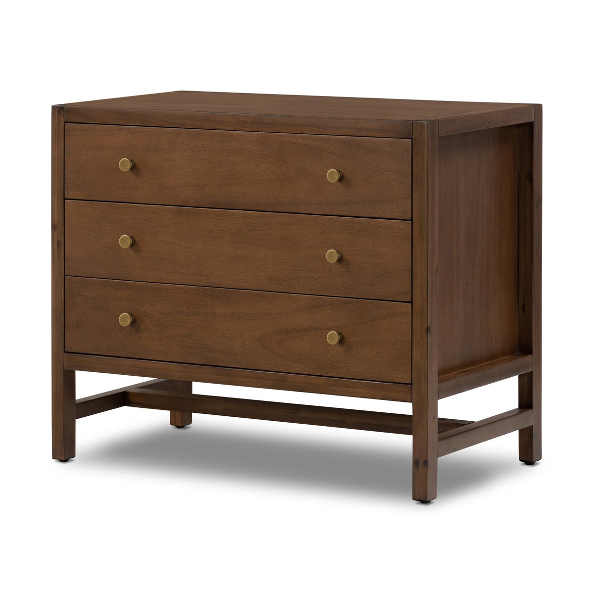 Eliana 32" 3 Drawer Nightstand - Saddle Tan