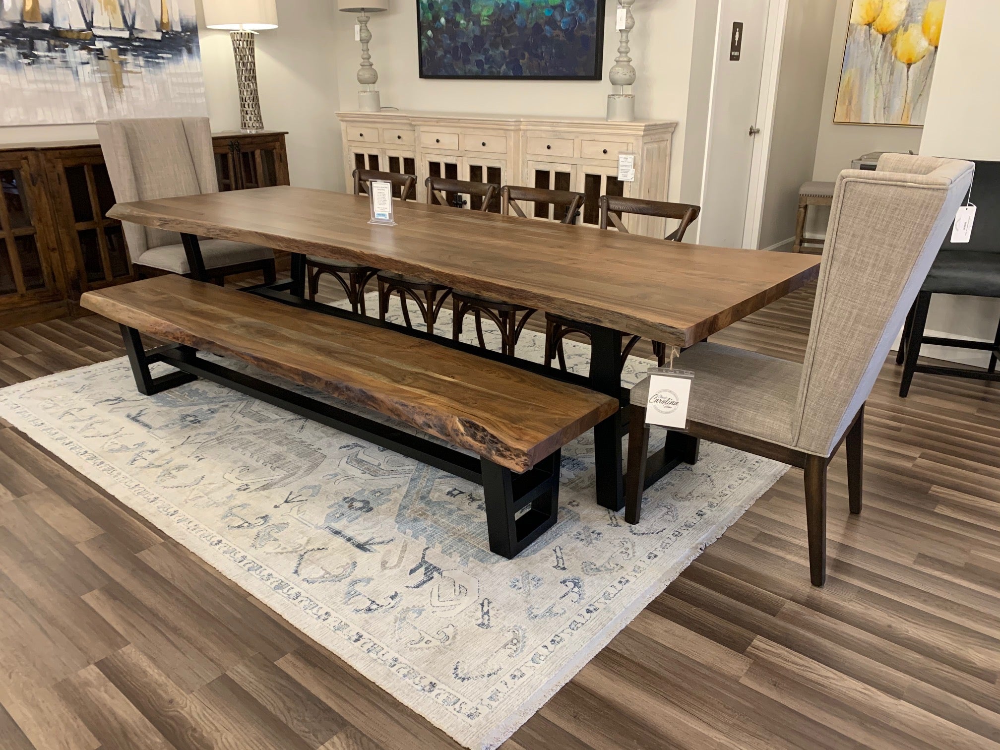 Malcolm Acacia 120" Live Edge Dining Table - Natural