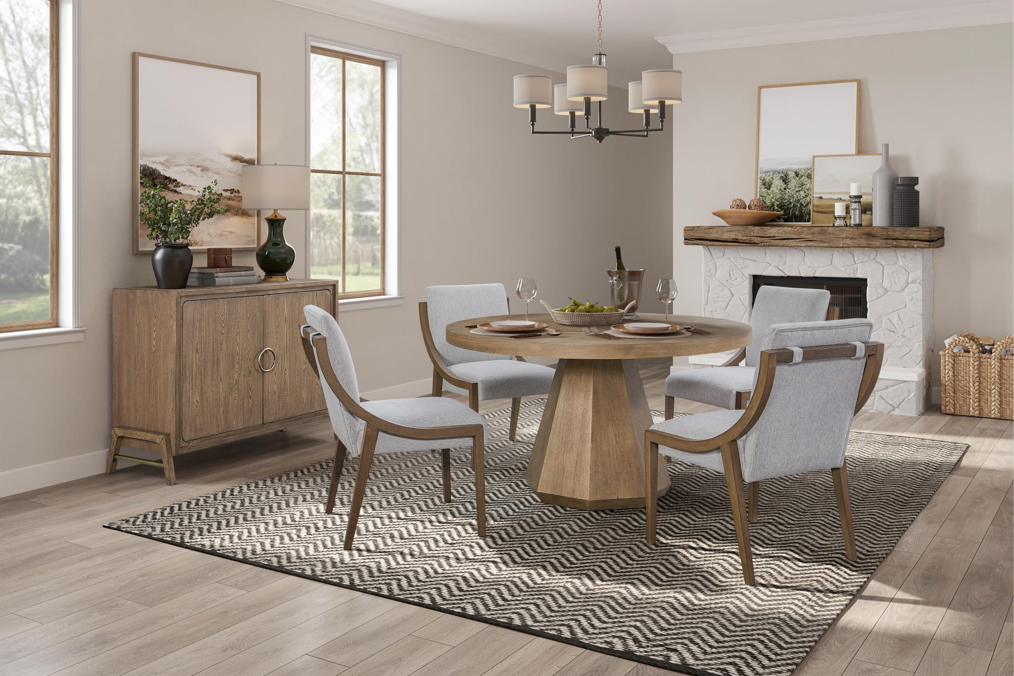 Wendell Dining End Chair - Natural & Latte