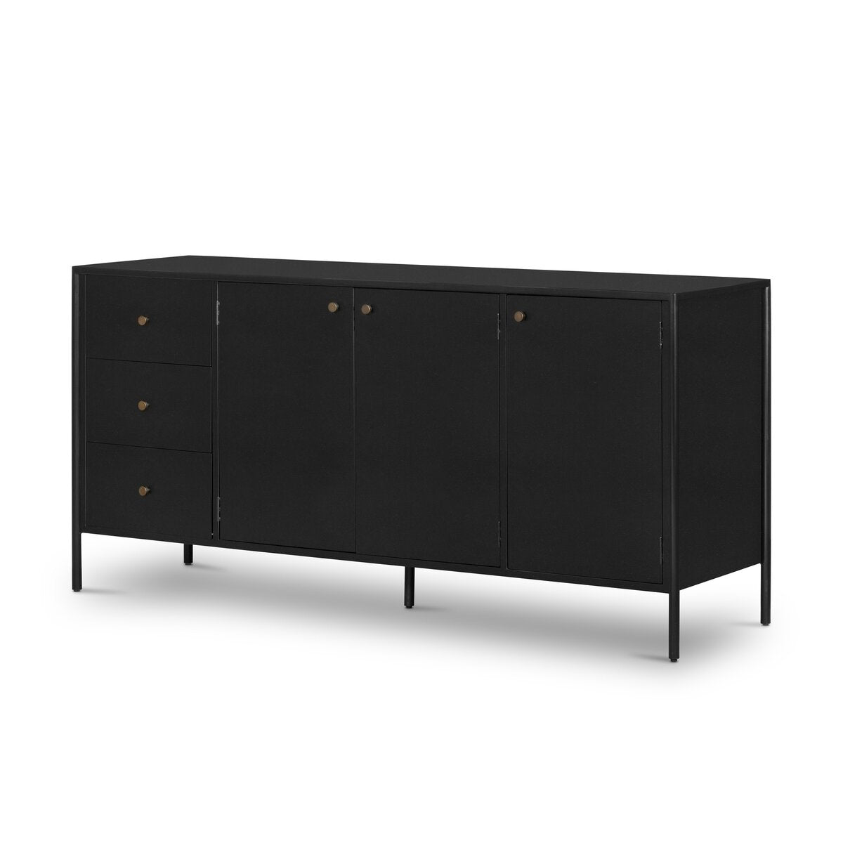 Ellington 74" Sideboard - Black Iron + Bronze