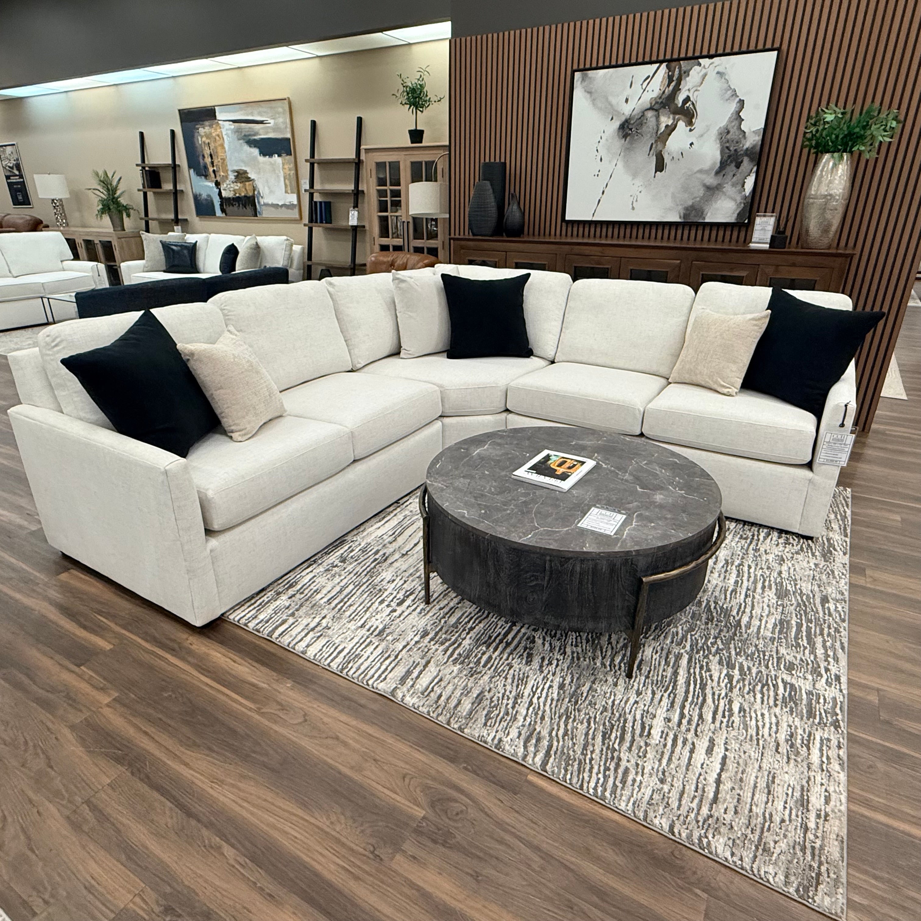 Sabrina 109" x 109" Track Arm Wedge Corner Sectional - Performance Porcelain