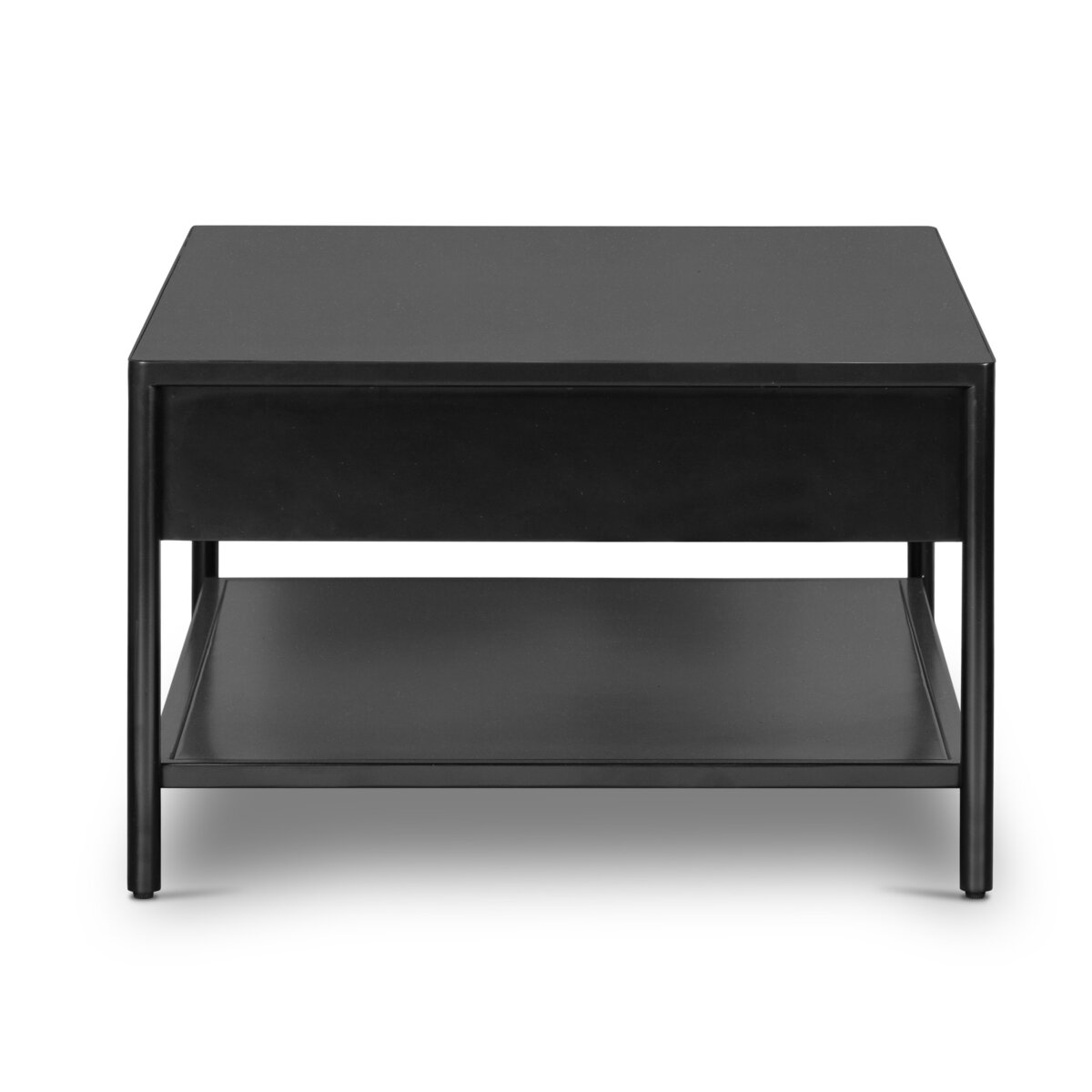 Ellington 46" 2 Drawer Coffee Table - Black Iron + Bronze