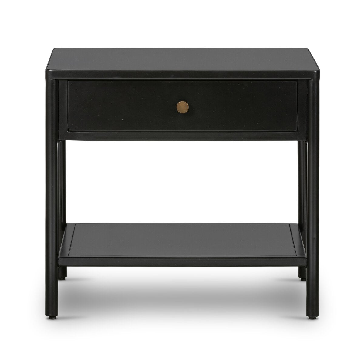 Ellington 22" End Table - Black Iron + Bronze