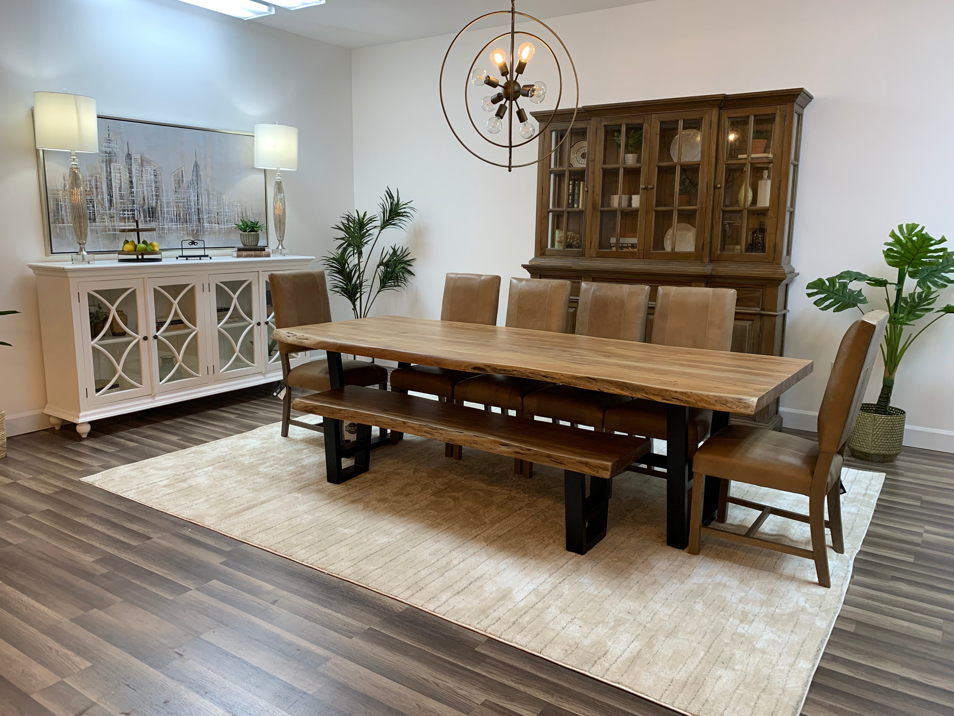 Malcolm Acacia 108" Live Edge Dining Table - Natural