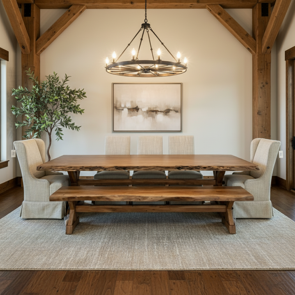 Malcolm Acacia 120" Live Edge Dining Table - Natural