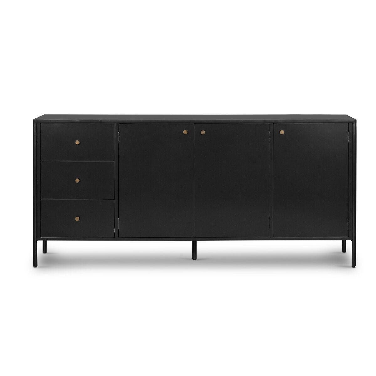 Ellington 74" Sideboard - Black Iron + Bronze