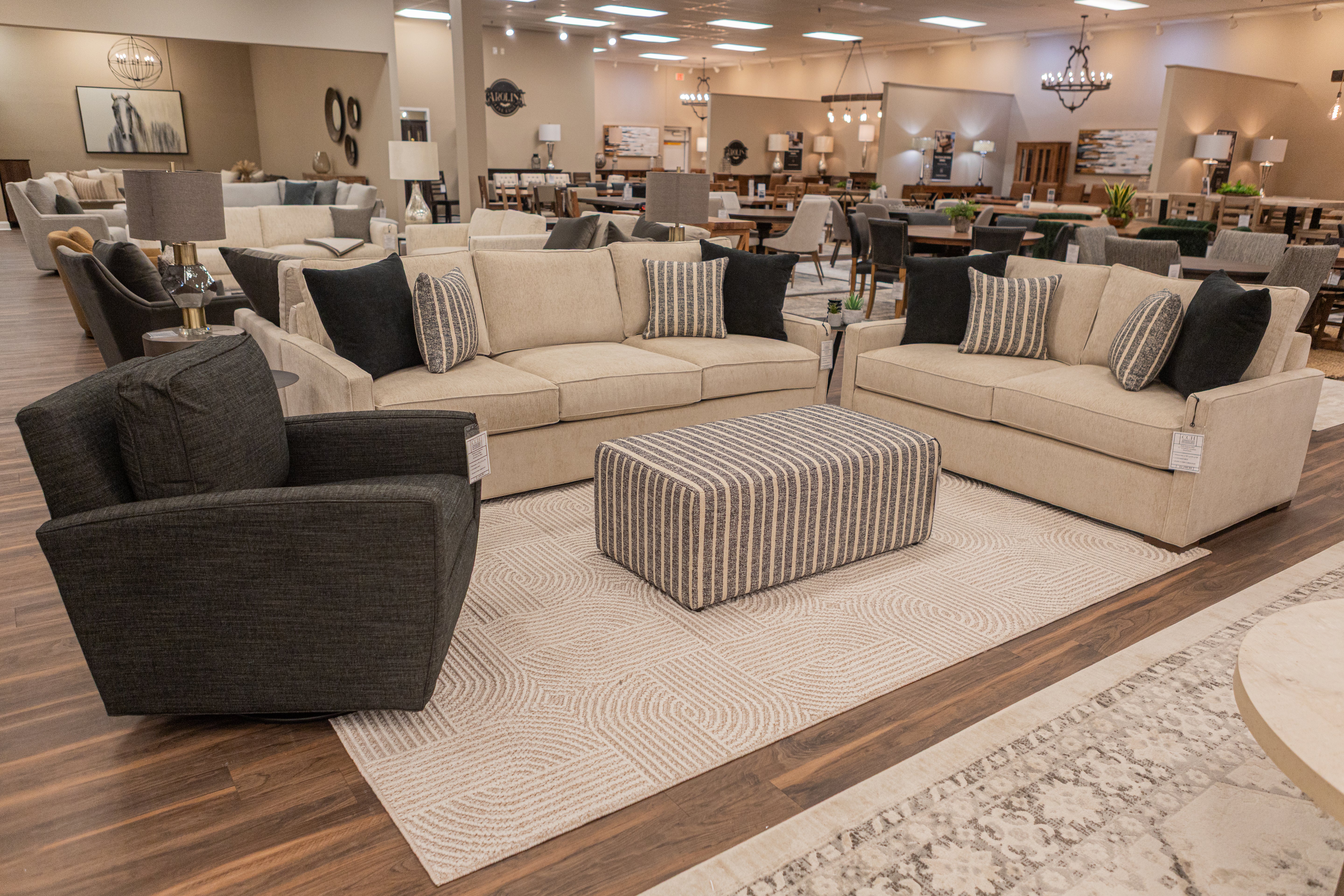 Matthew Express Ship 30" Swivel Glider - Graveled City Black