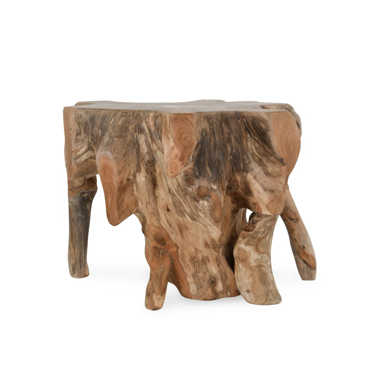 Crete 24" Reclaimed Teak Root End Table - Natural