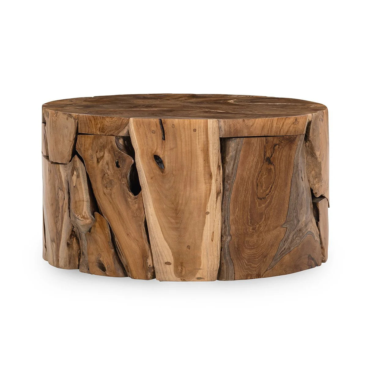 Daphene 32" Solid Wood Round Coffee Table - Natural