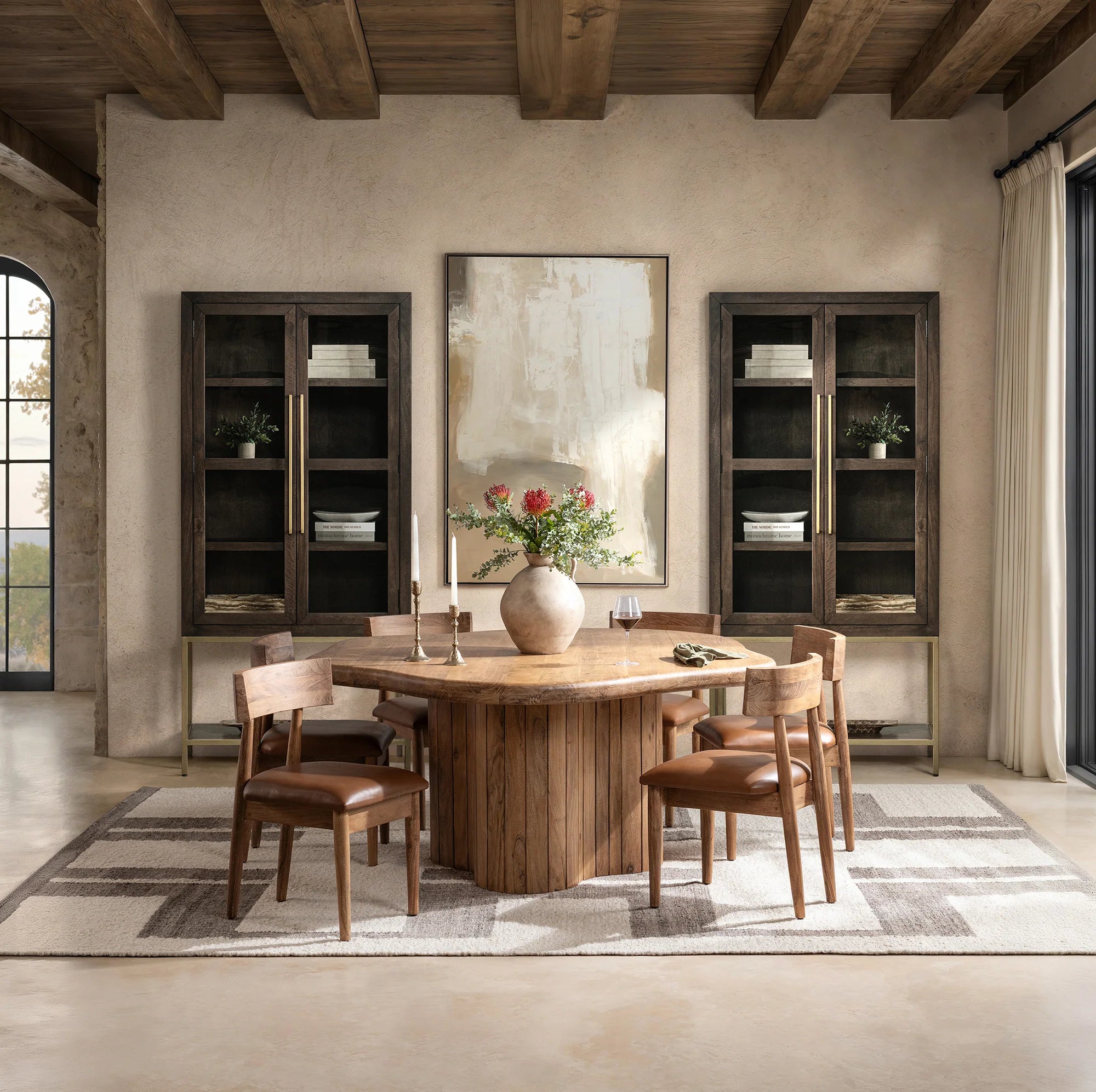 Greer 65" Free Form Dining Table - Golden Wheat