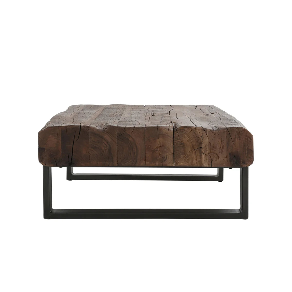 Gideon 55"Solid Wood Rectangle Coffee Table - Rustic Brown