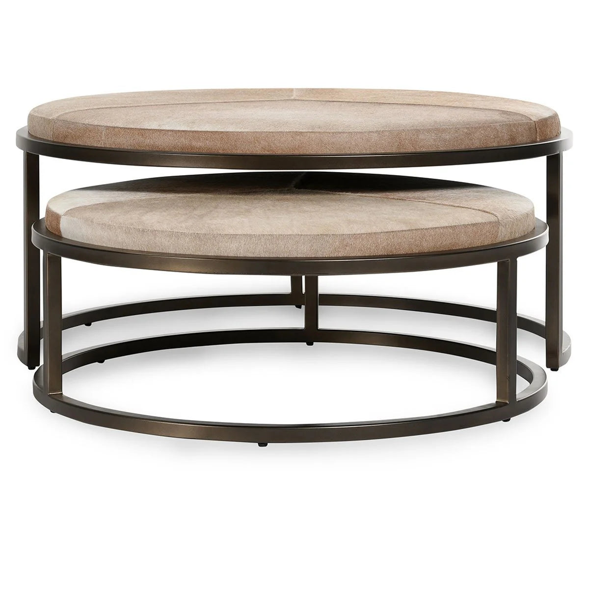 Abilene 40" Nesting Tables - Canyon Sand + Iron