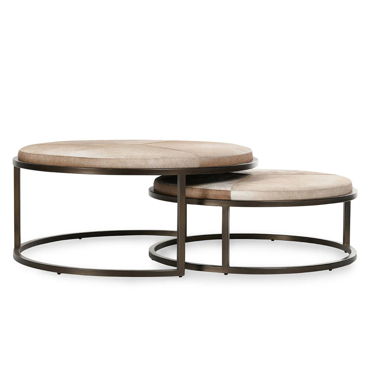 Abilene 40" Nesting Tables - Canyon Sand + Iron
