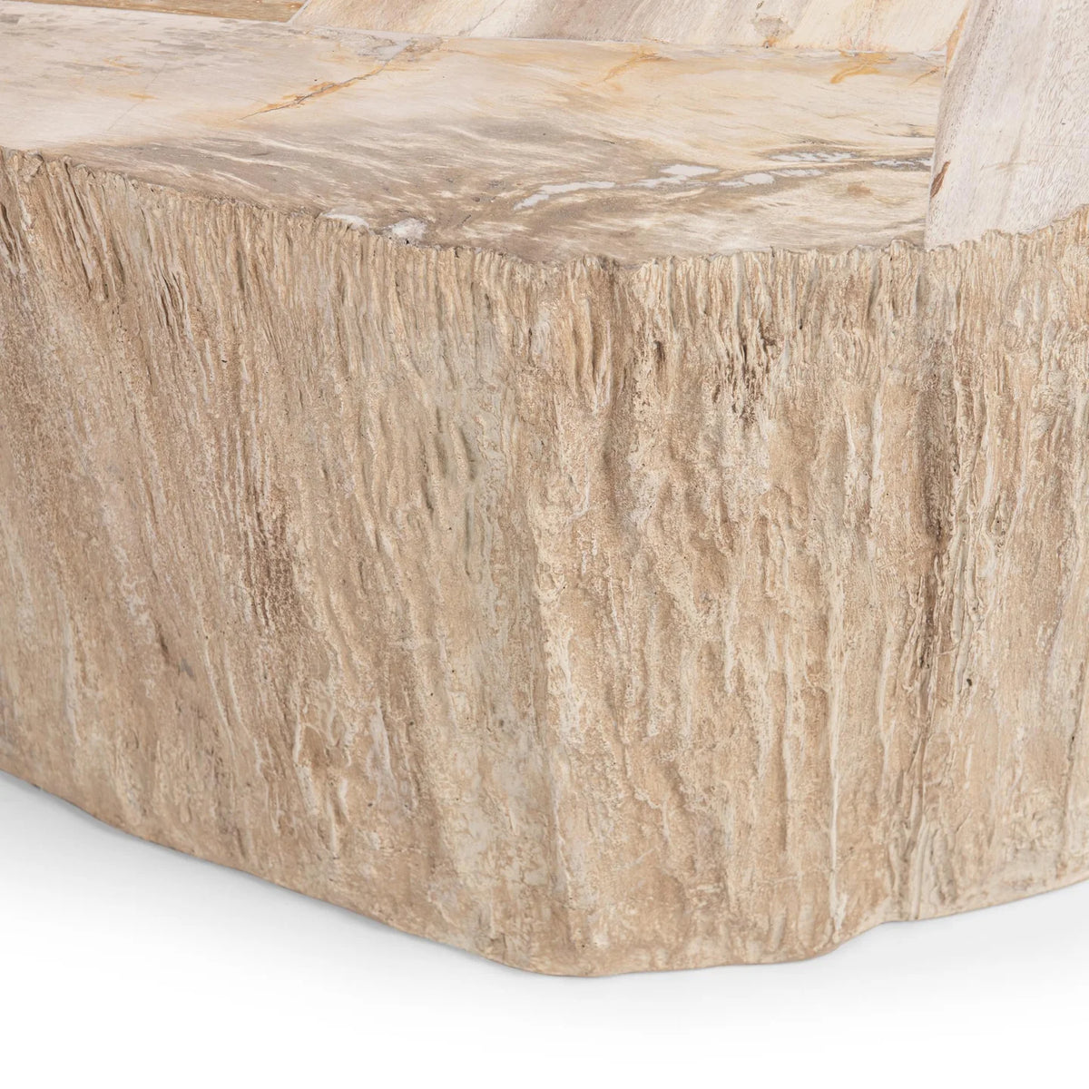 Mossi 38" Petrified Wood Coffee Table - Coastal Birch