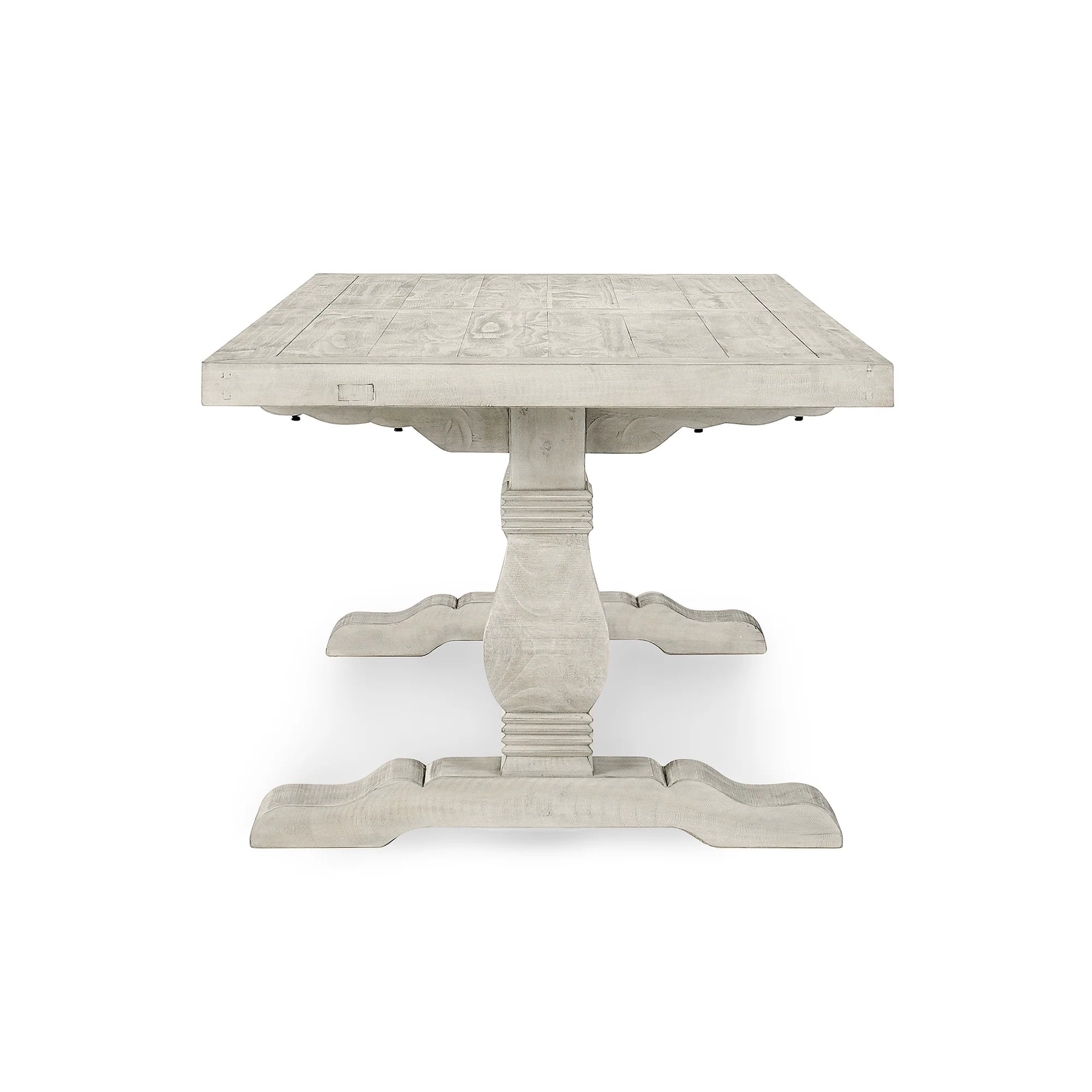 Luke 94" Reclaimed Pine Dining Table - Ivory Wash