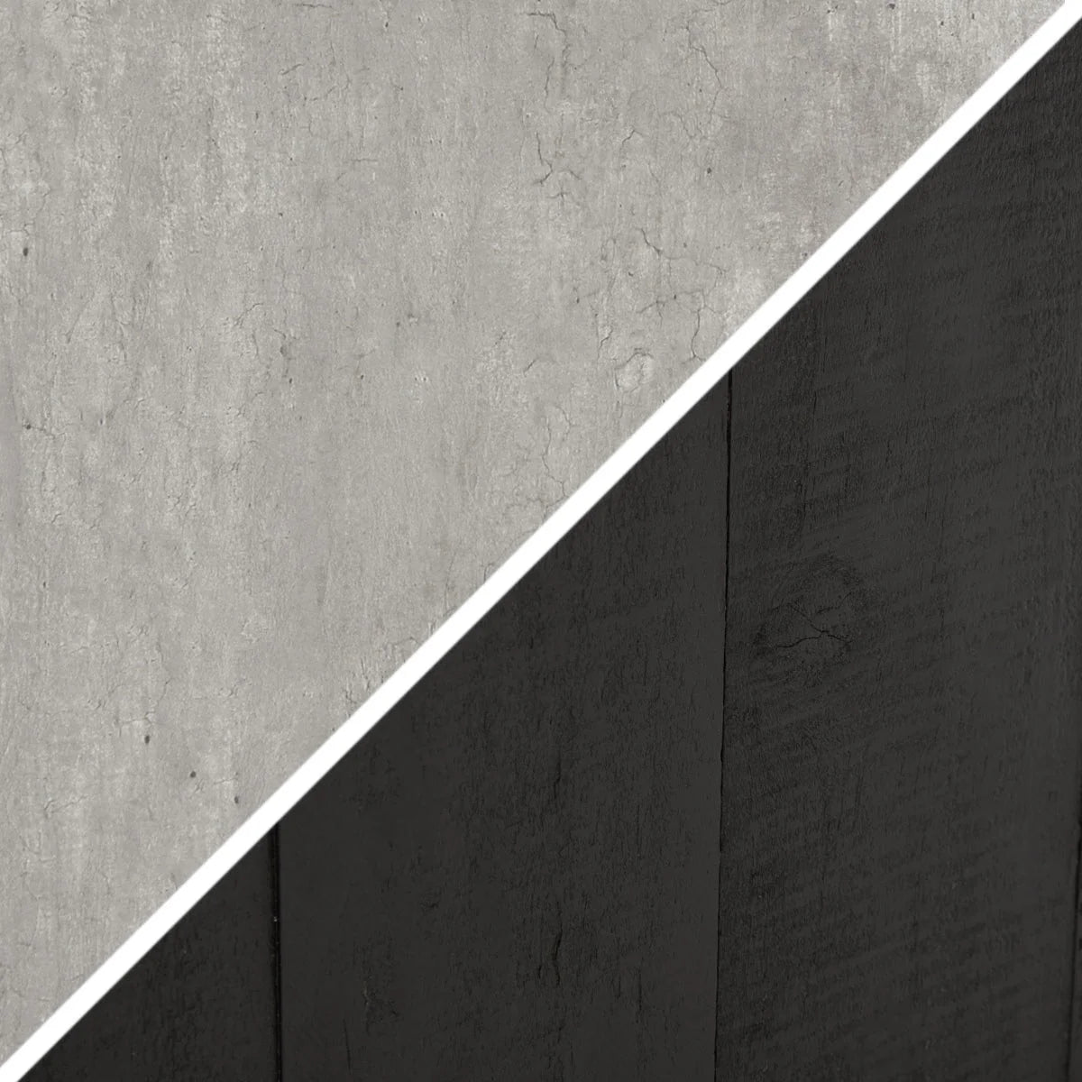 Tempe 72" Reclaimed Pine Console Table - Black + Weathered Cement