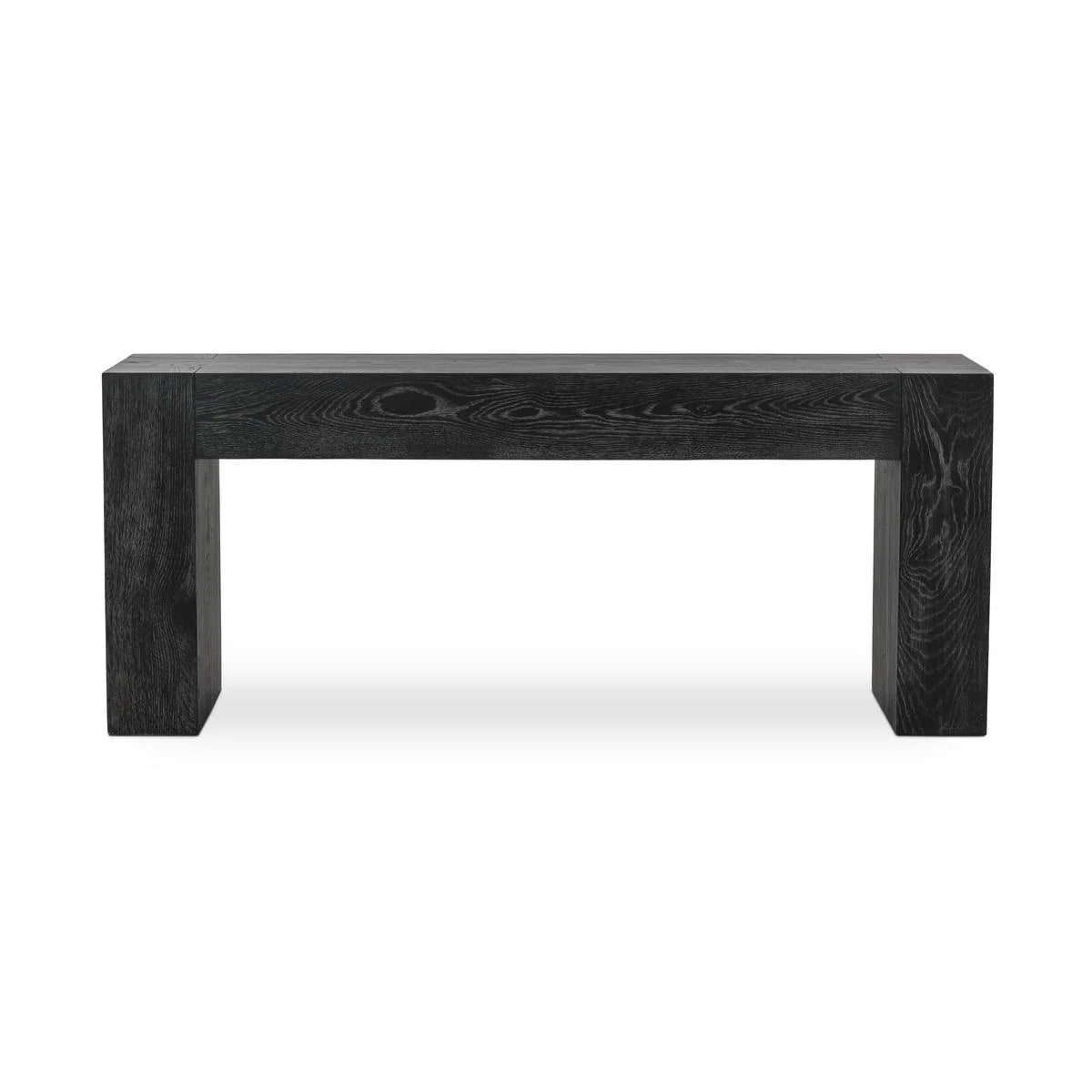 Bristow 72" Oak Console Table - Aged Black
