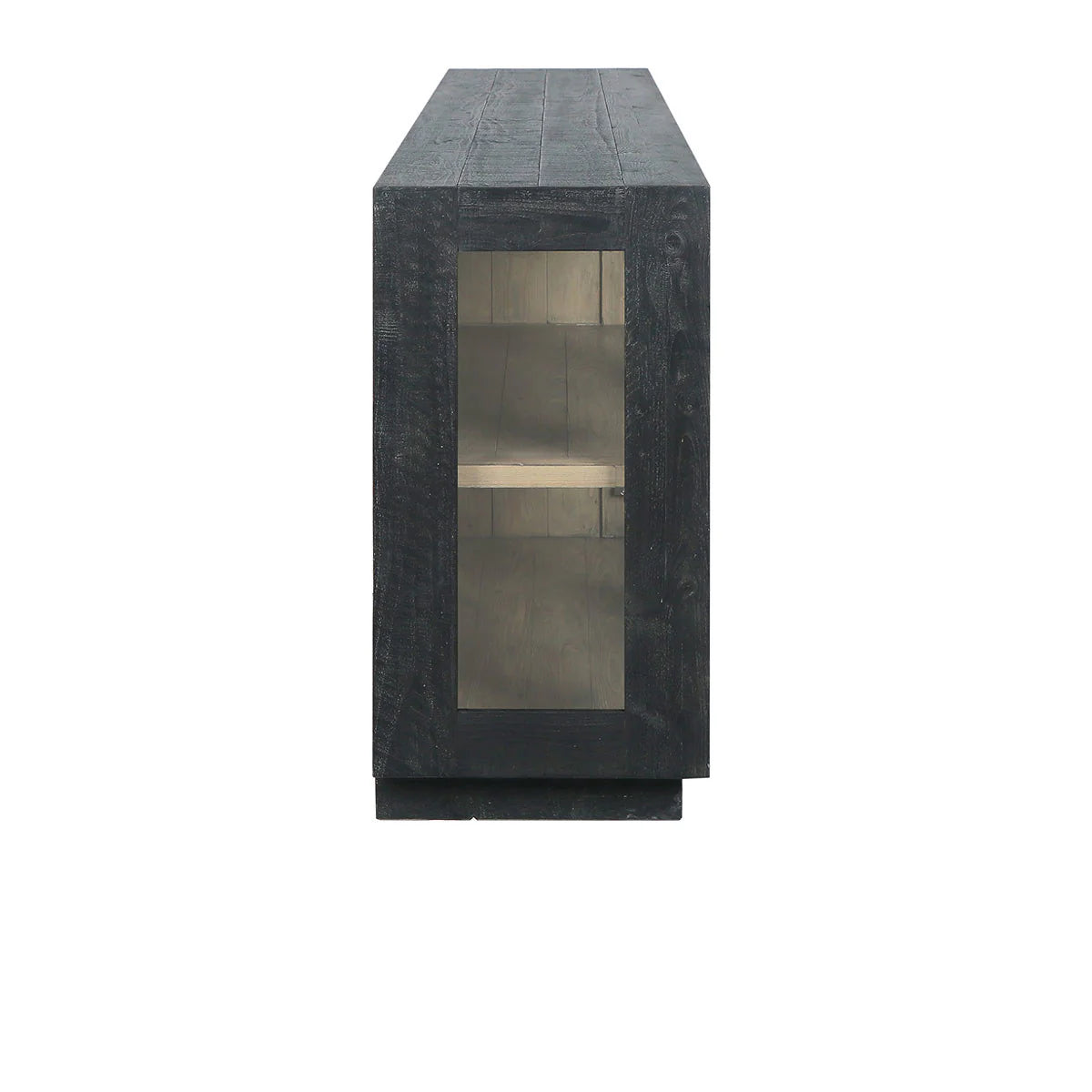 Mesa 90" 4 Door Glass Sideboard - Carbon Black