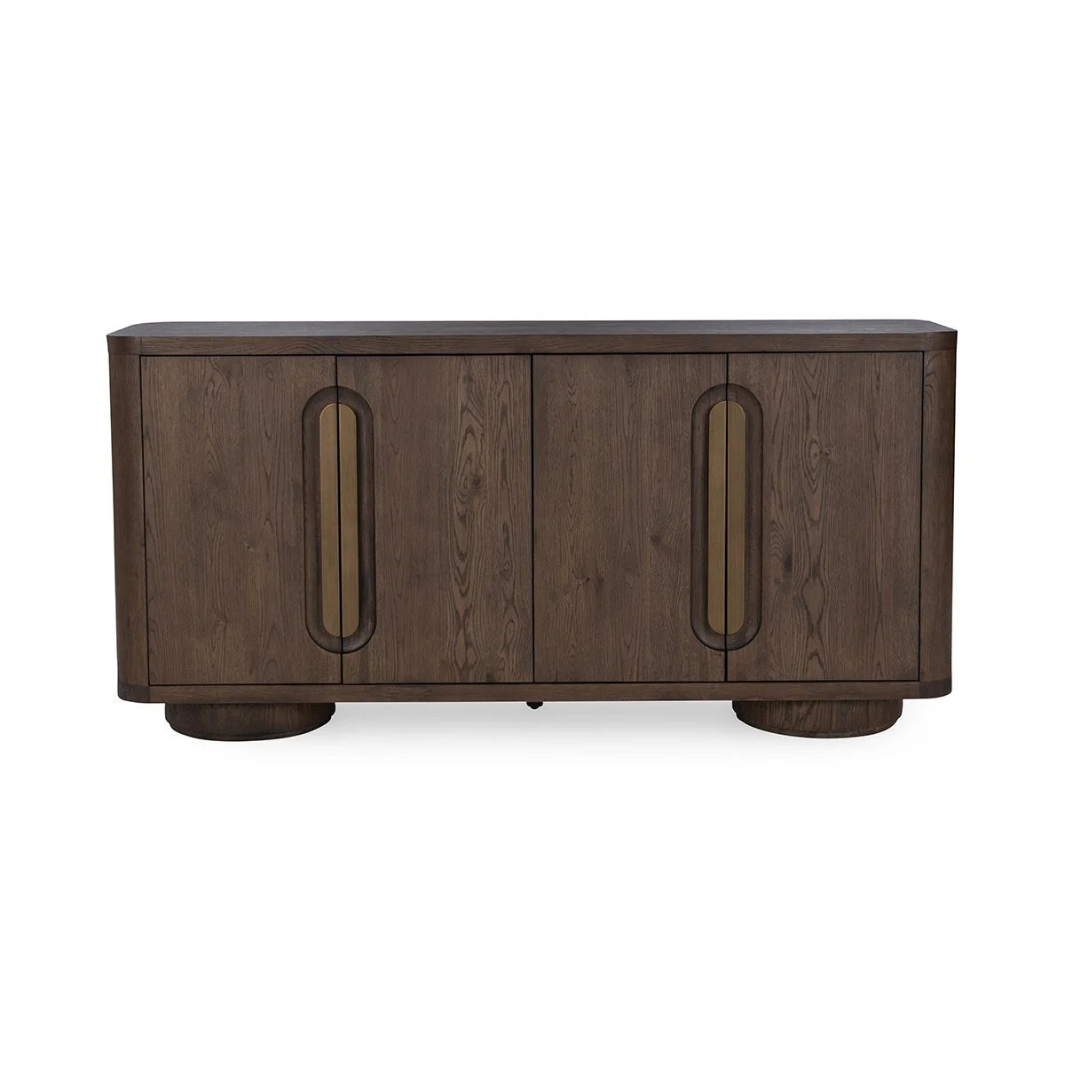 Alec 74" Oak 4 Door Sideboard - Toasted Brown