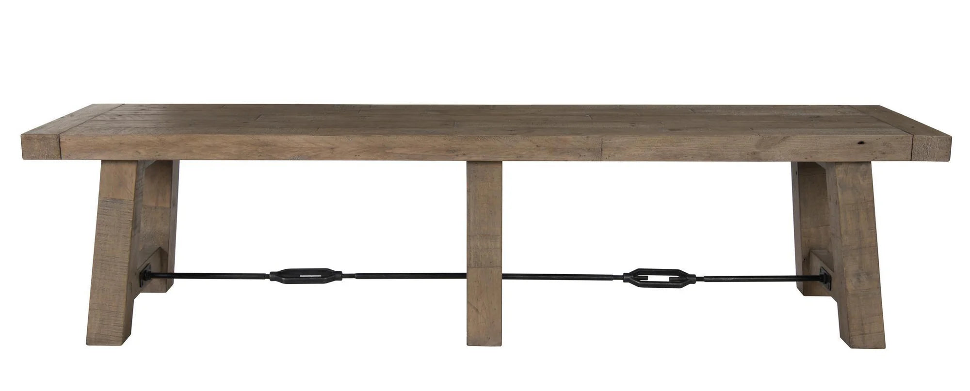 Modesto 74" Reclaimed Pine Dining Bench - Charcoal Wash