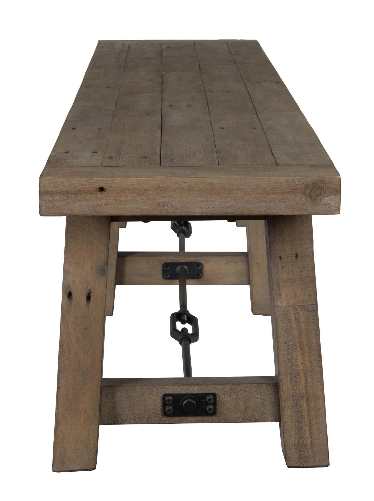 Modesto 74" Reclaimed Pine Dining Bench - Charcoal Wash