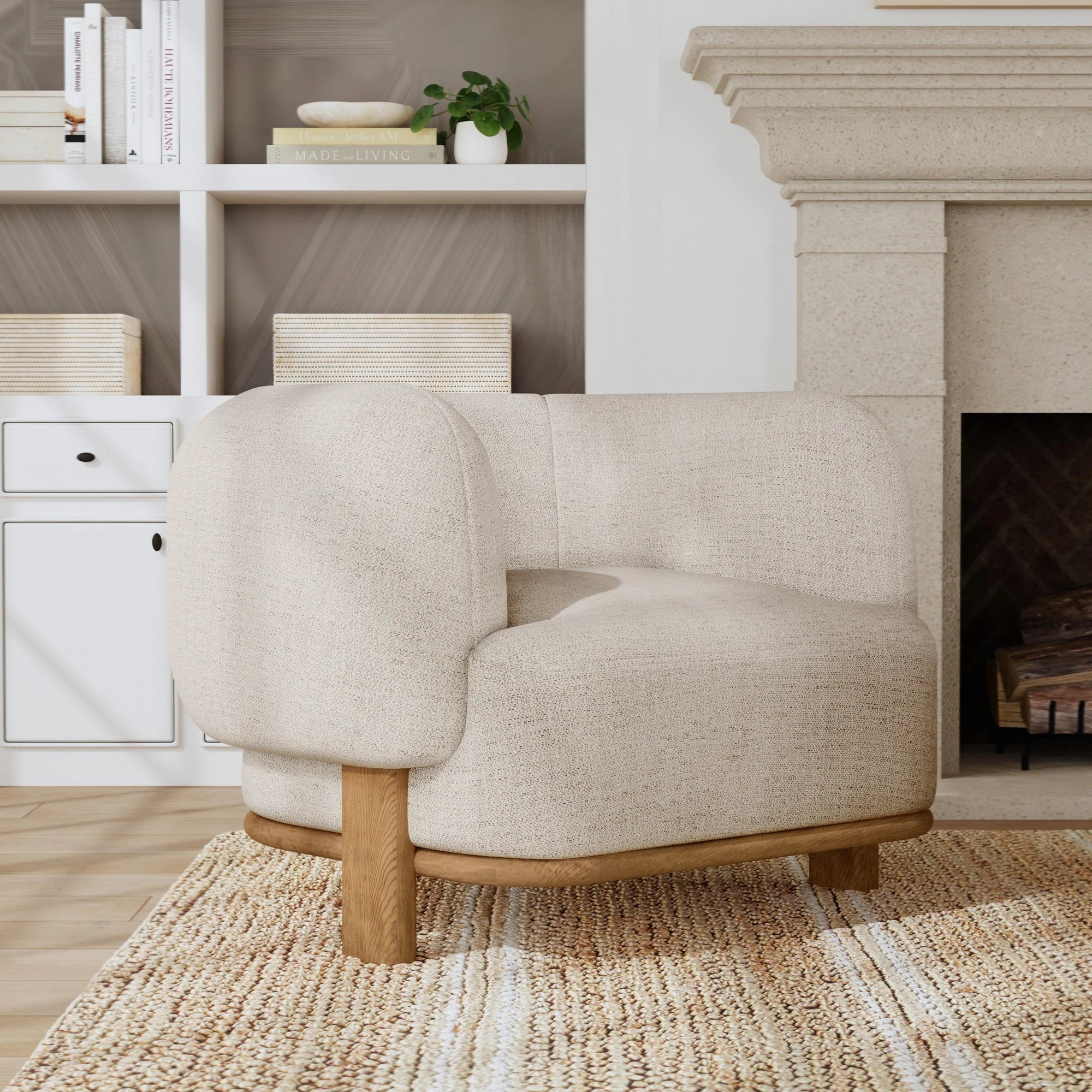 Charlotte 39" Accent Chair - Natural