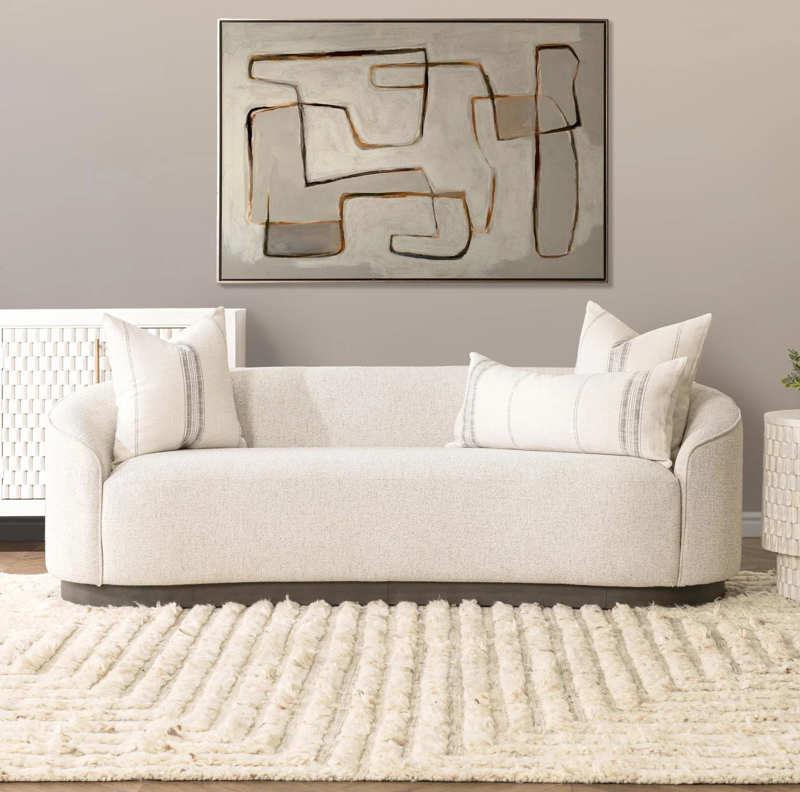 Embera 90" Sofa - Ivory