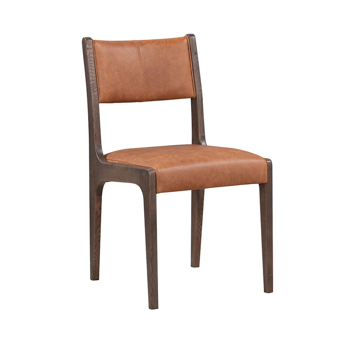 Langdon 19" Top Grain Leather Dining Chair - Autumn Brown