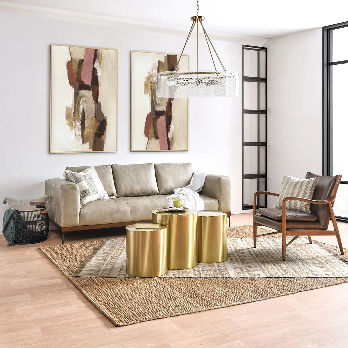 Keyanna Top Grain Leather Club Chair - Rust