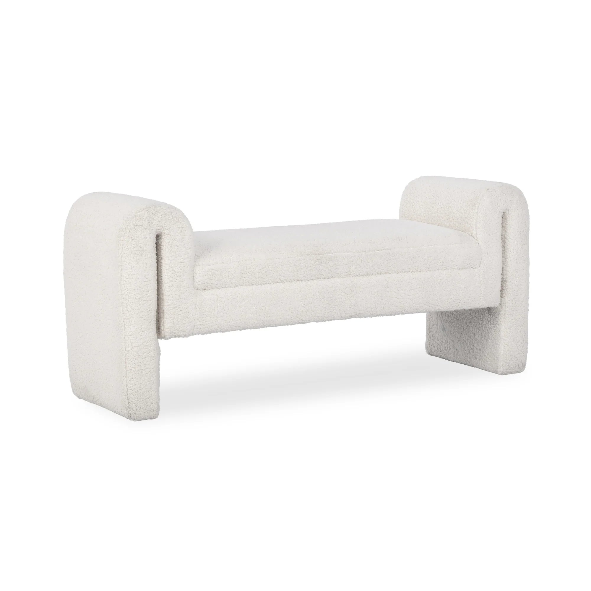 Halle 58" Upholstered Bench - Ivory Fleece