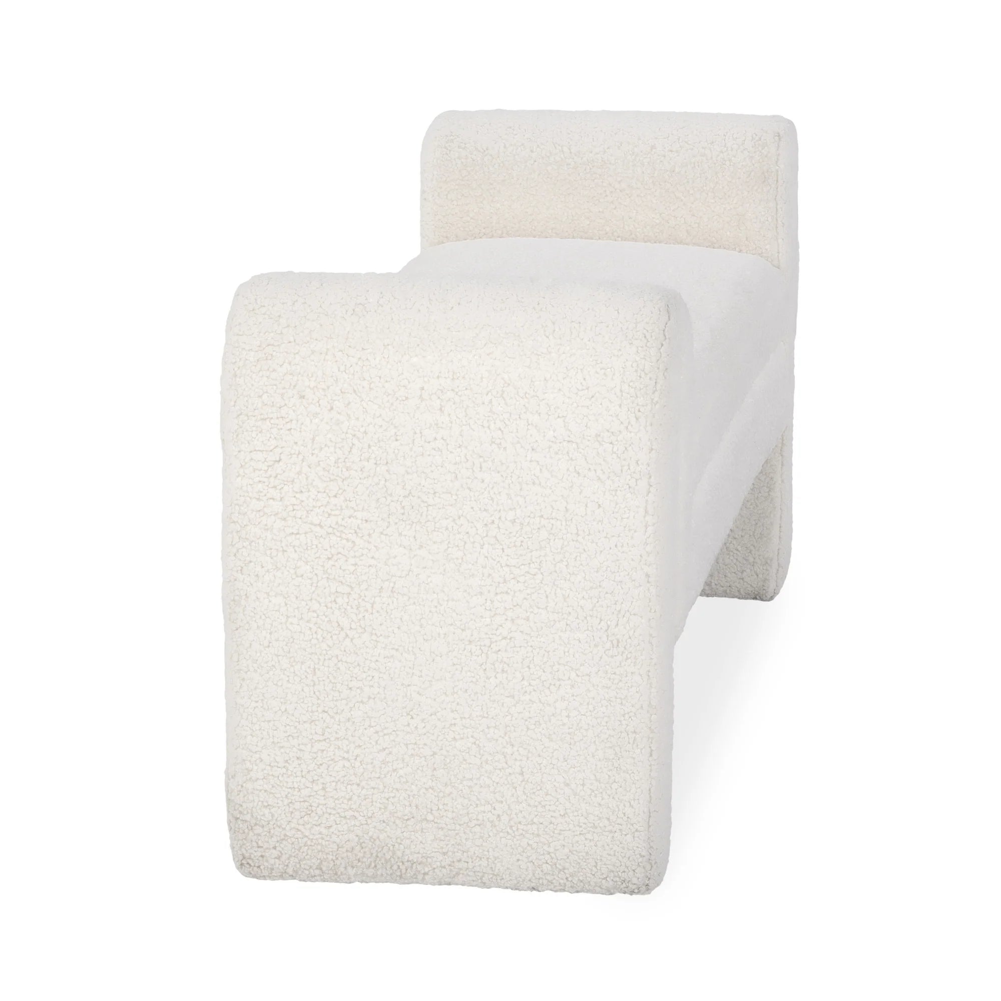 Halle 58" Upholstered Bench - Ivory Fleece