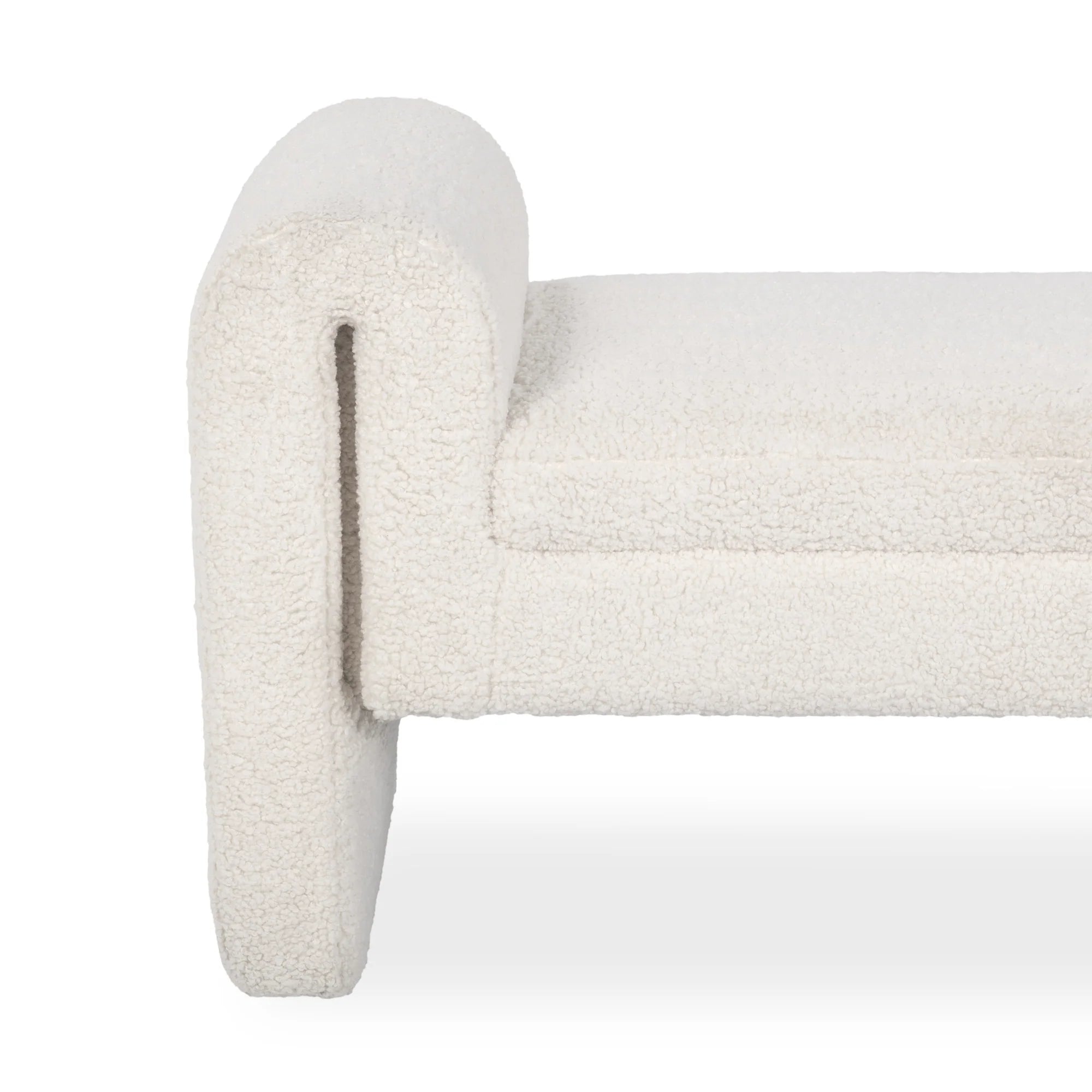 Halle 58" Upholstered Bench - Ivory Fleece