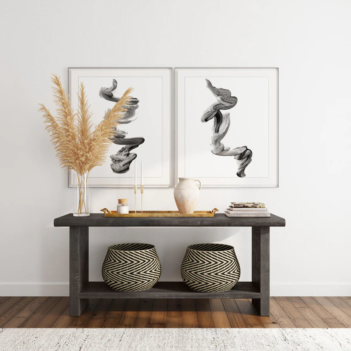 Mesa 68" Console Table - Carbon Black