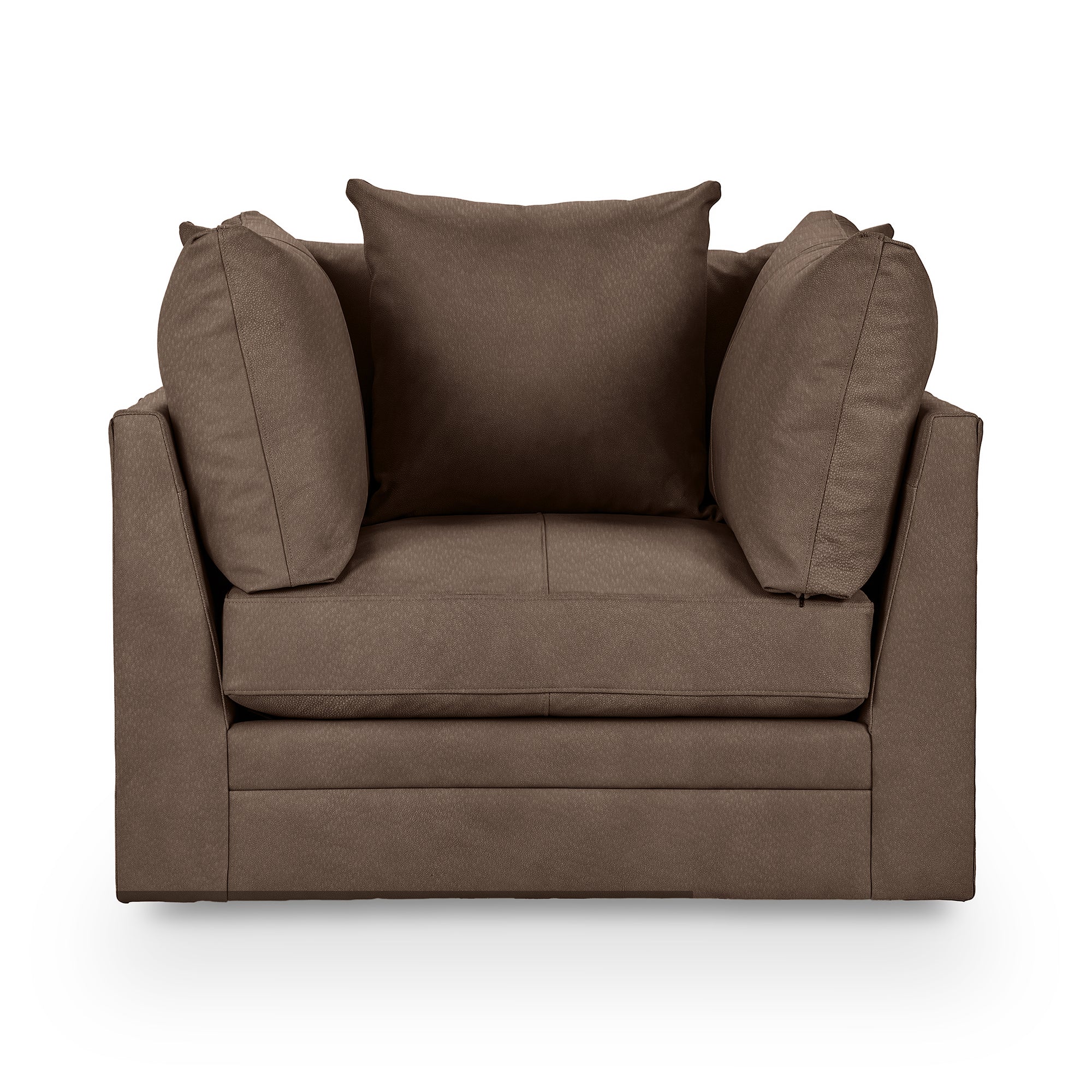 Jaden 46" Top Grain Leather Swivel Chair - Country Life