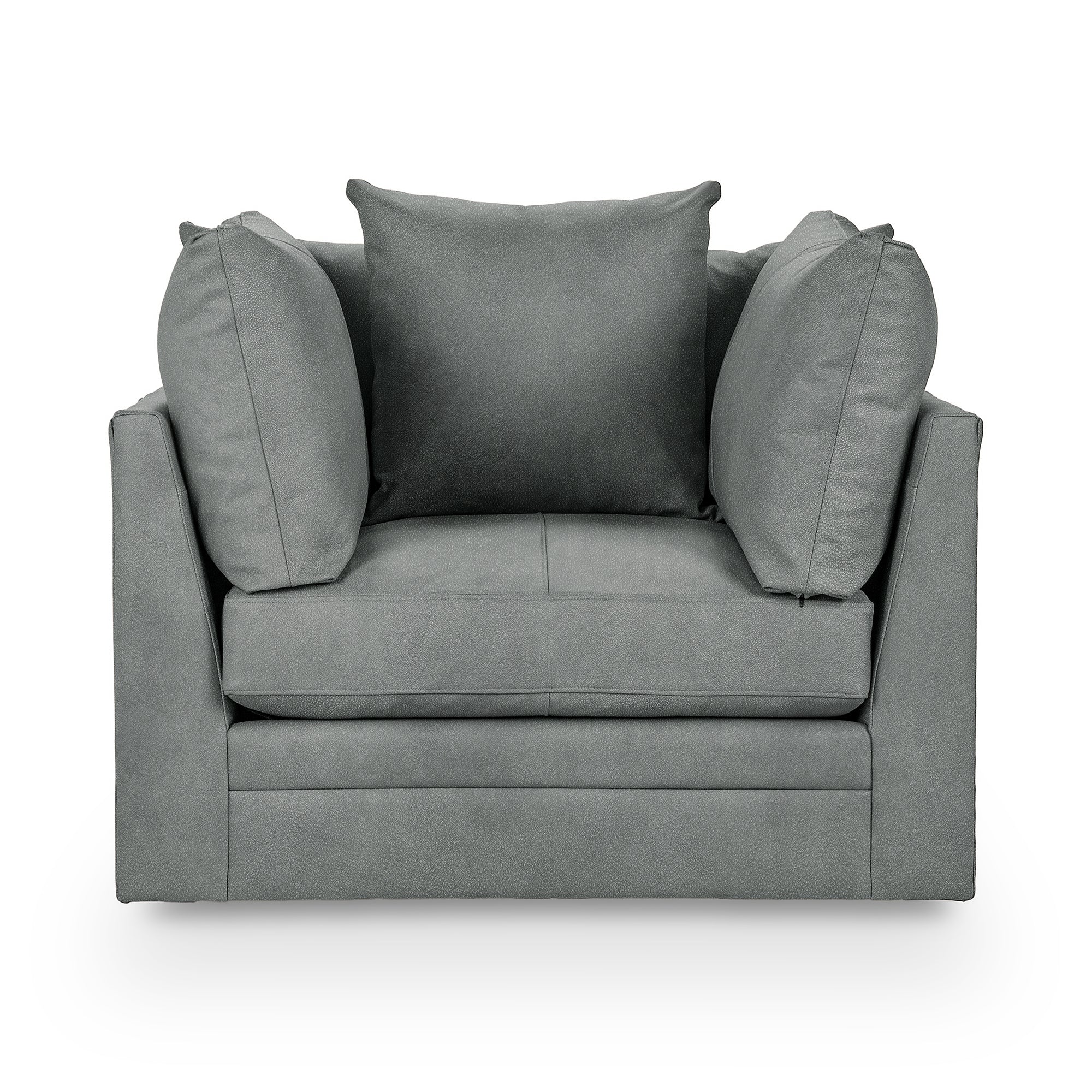 Jettson 46" Top Grain Leather Swivel Chair - Frozen Valley