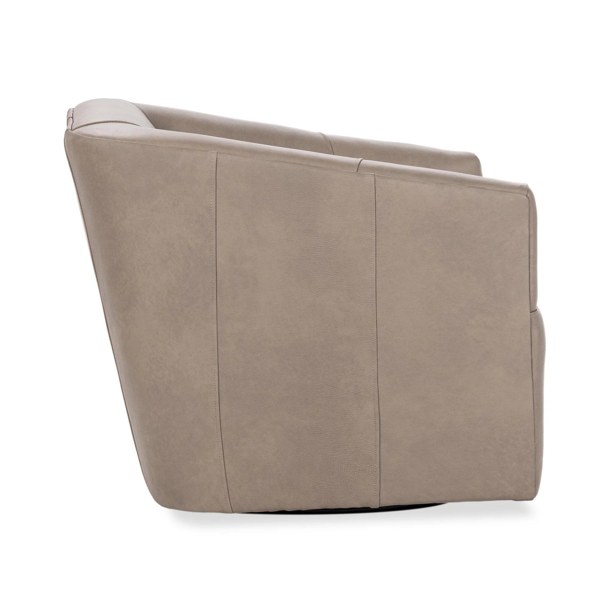 Fosca 29" Top Grain Leather Swivel Chair - Cashmere