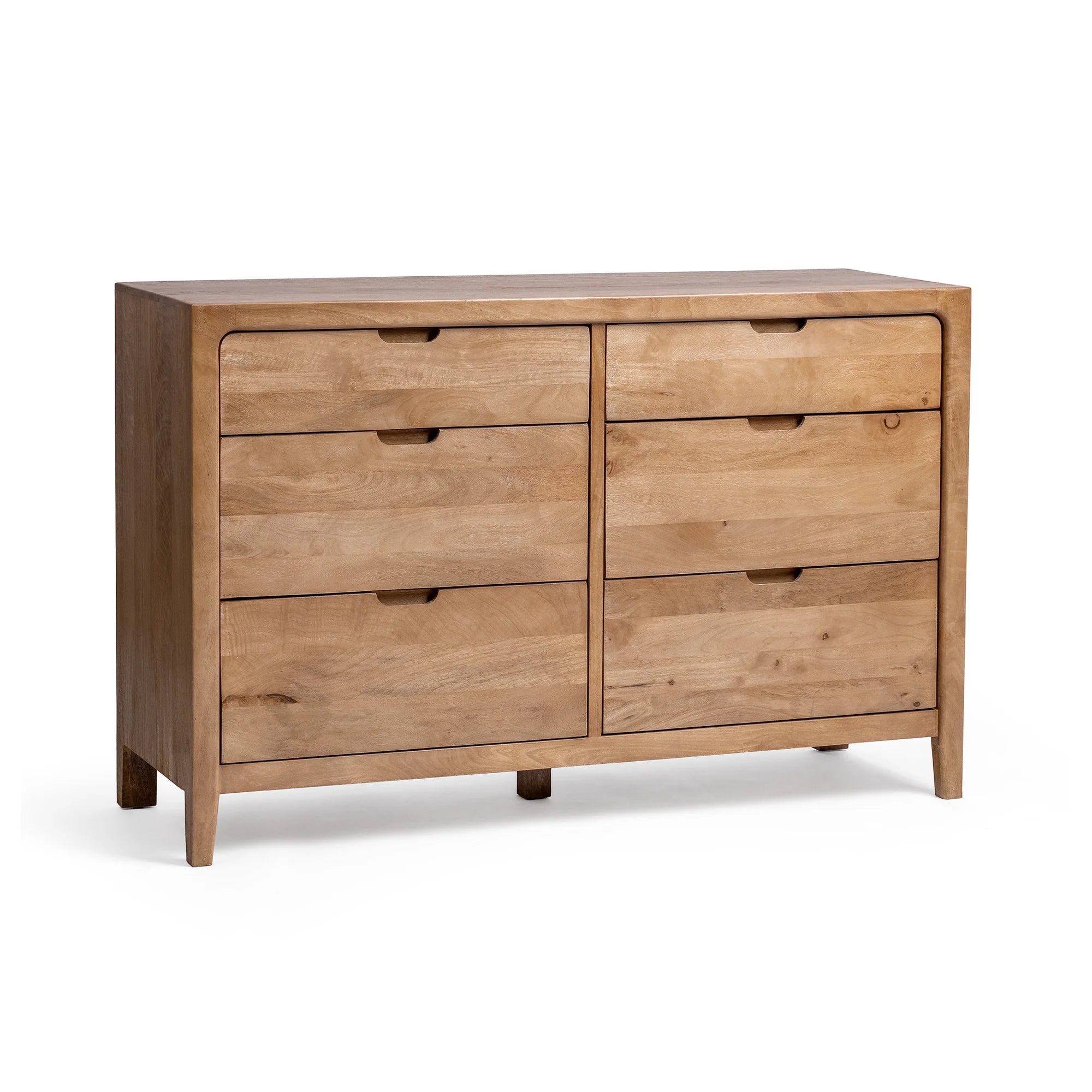 Rowan 59" 6 Drawer Dresser - Natural Maple