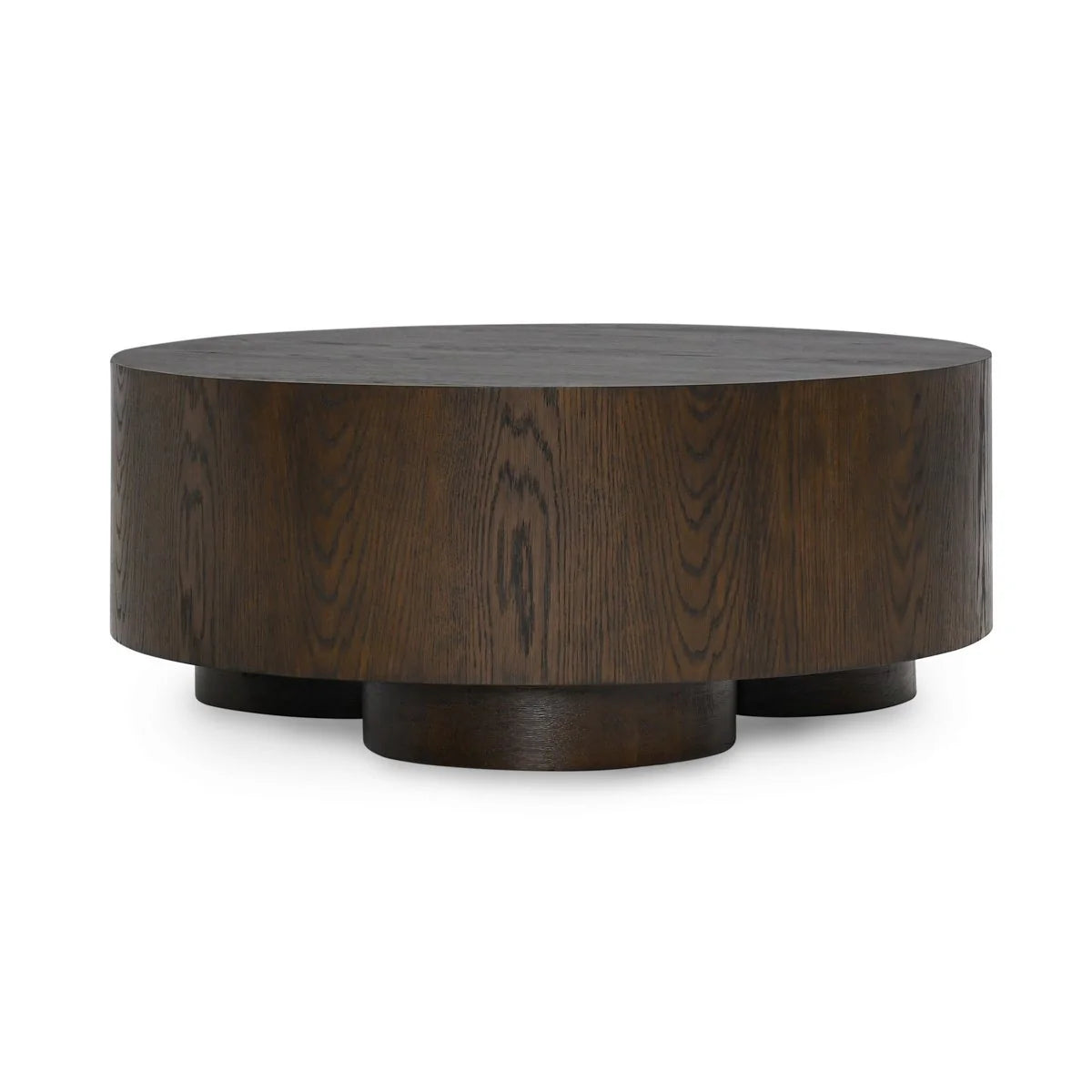 Rena 42" Round Coffee Table - Coffee Brown